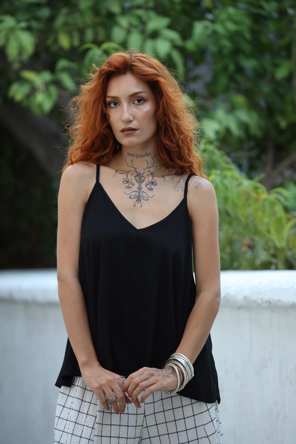 Black  Adjustable Strap Dress