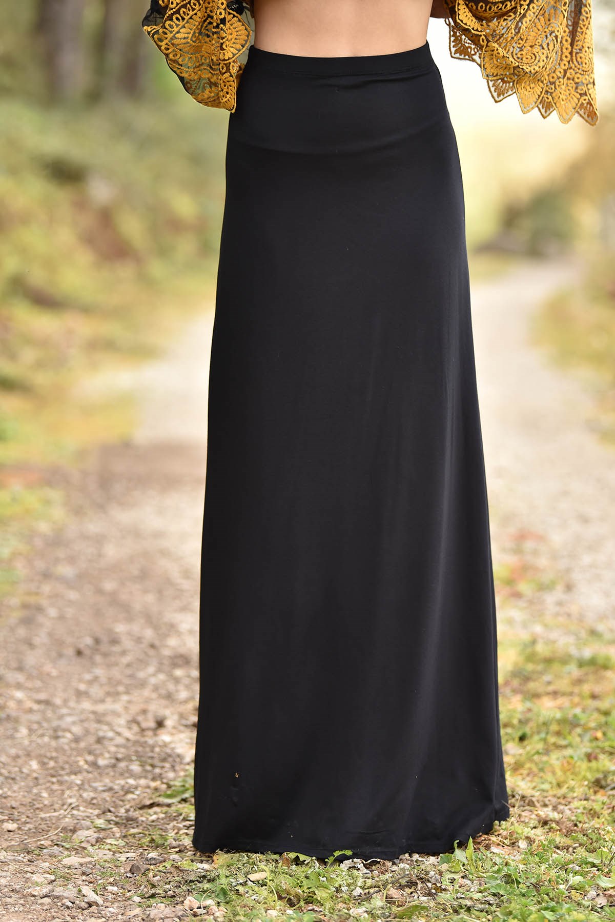 Siyah Maxi Etek - Şaman Butik - Bohem Giyim ve Aksesuar | Kadın & Erkek