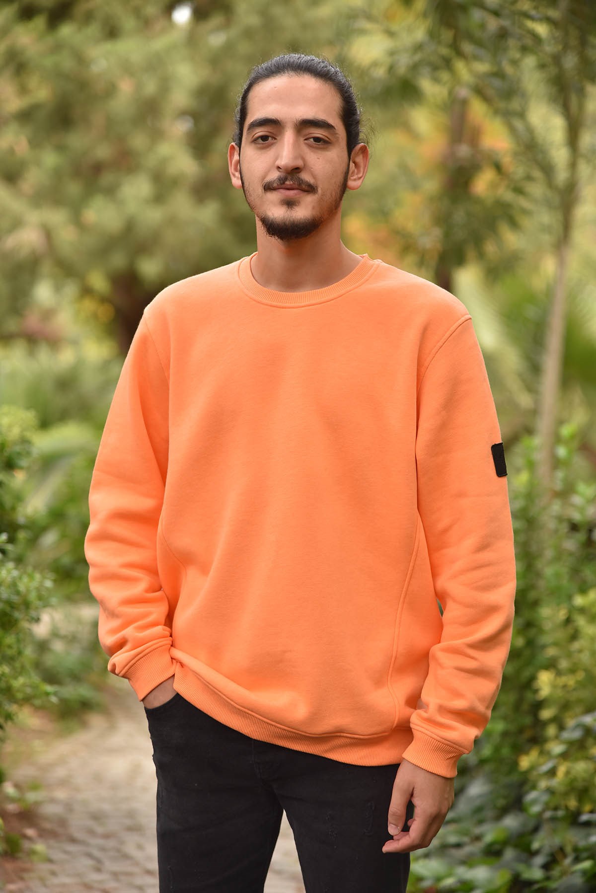Turuncu Neon Erkek Sweatshirt - Şaman Butik - Bohem Giyim ve Aksesuar |  Kadın & Erkek