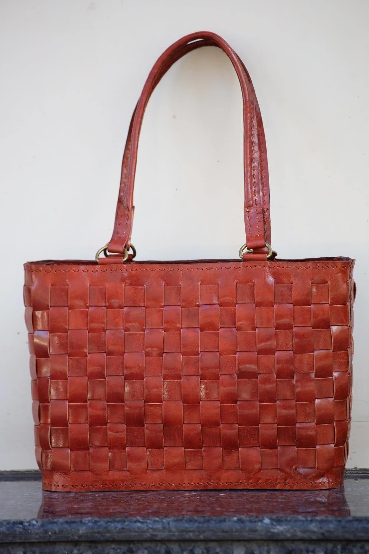 Taba Deri Dokuma Tasarım Çanta