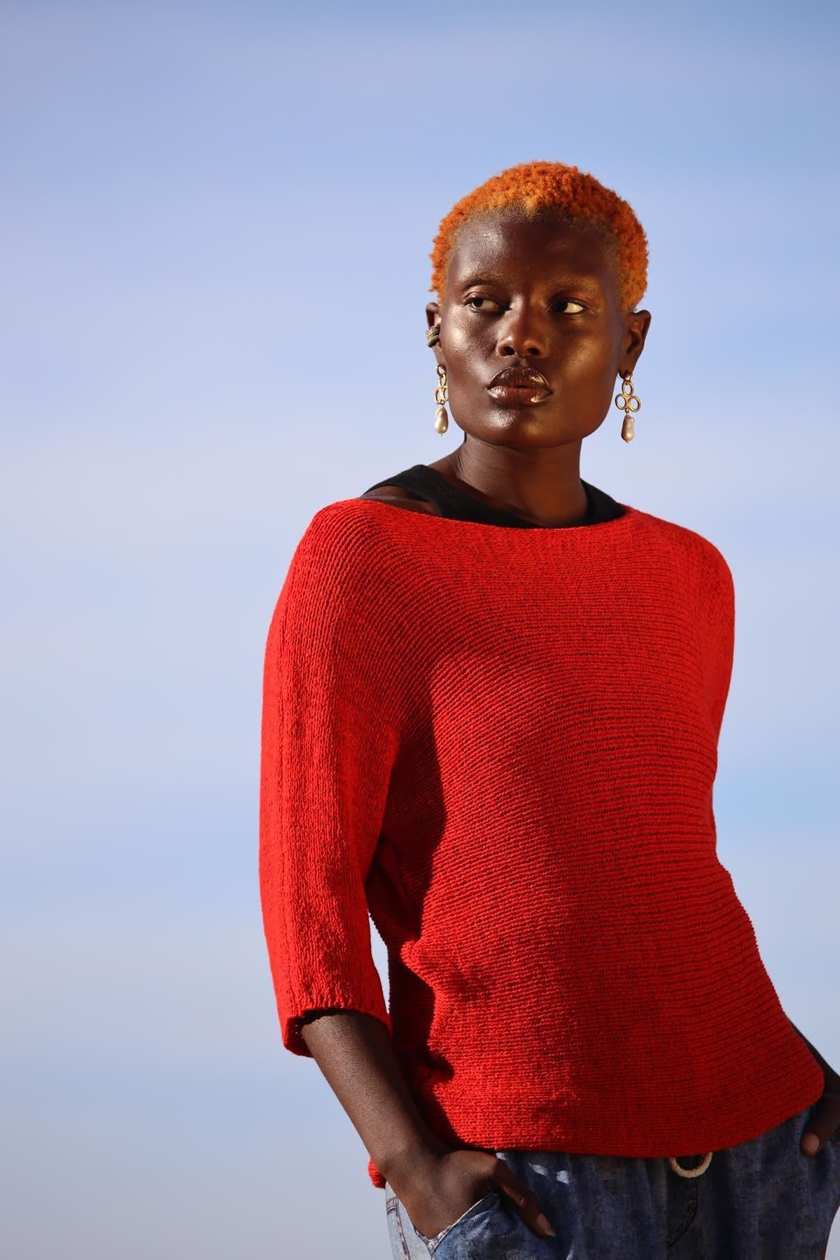 Orange Mercerized Blouse