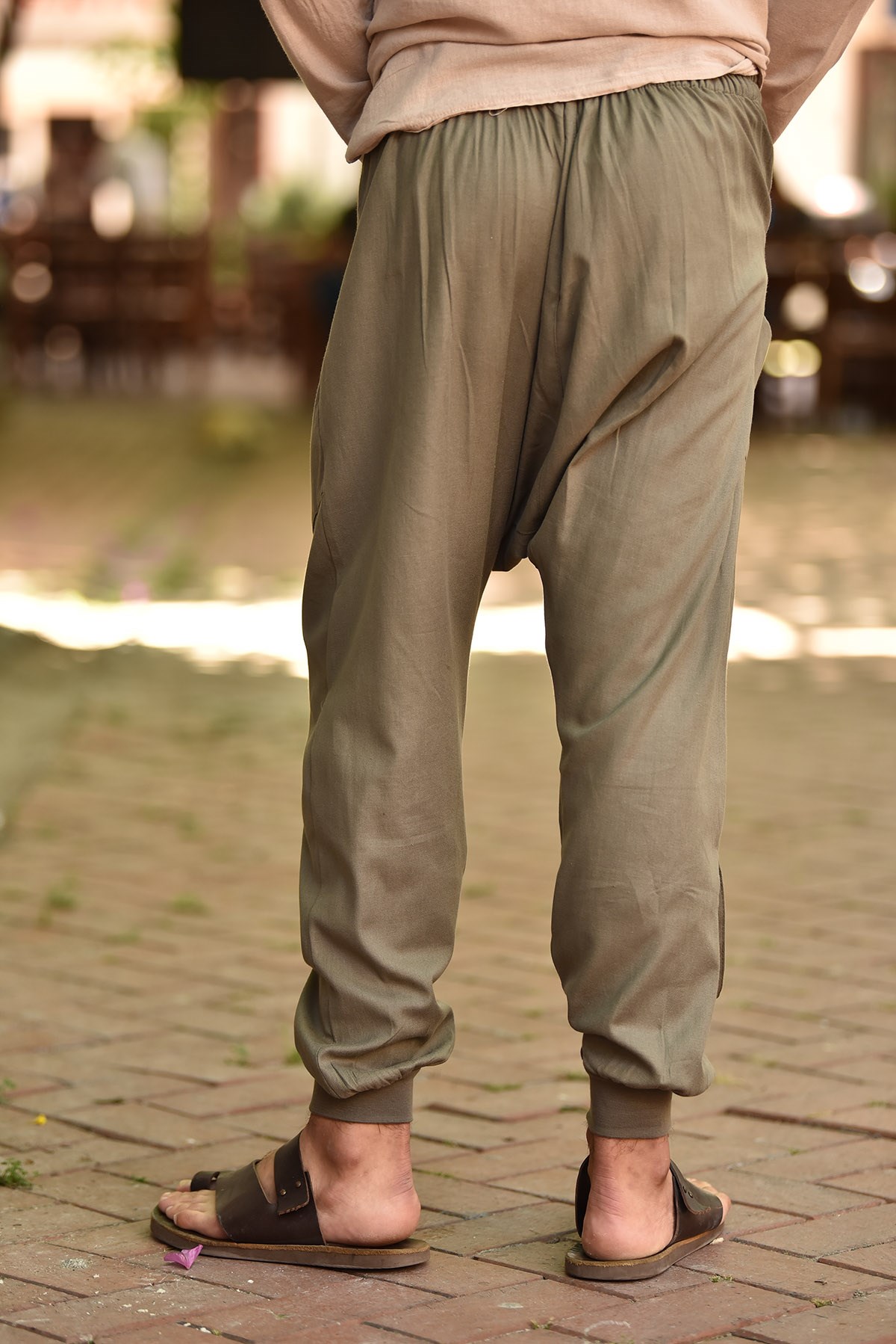 Men's Green Harem Pants - Şaman Butik | Boho Fashion