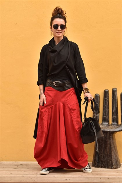  Red Countess Skirt - Şaman Butik | Boho Fashion  Red Countess Skirt