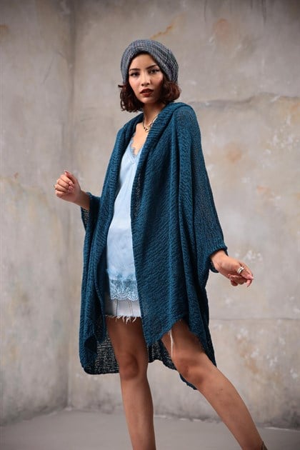 Petrol blue cardigan 2025