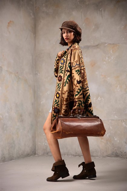 Bej Suzani Kaftan - Şaman Butik Bej Suzani Kaftan