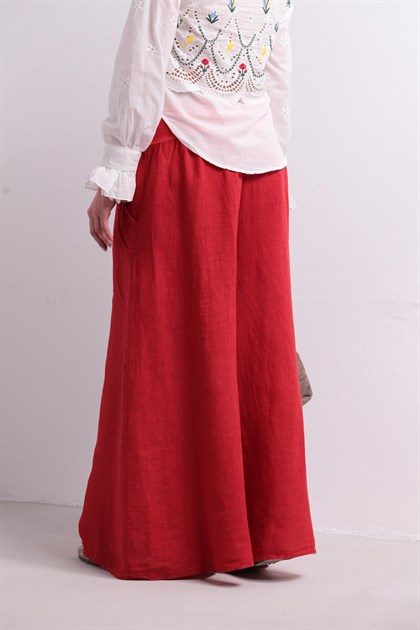 Kırmızı Asena Pantolon - Şaman Butik - Bohem Giyim ve Aksesuar | Kadın & Erkek Kırmızı Asena Pantolon