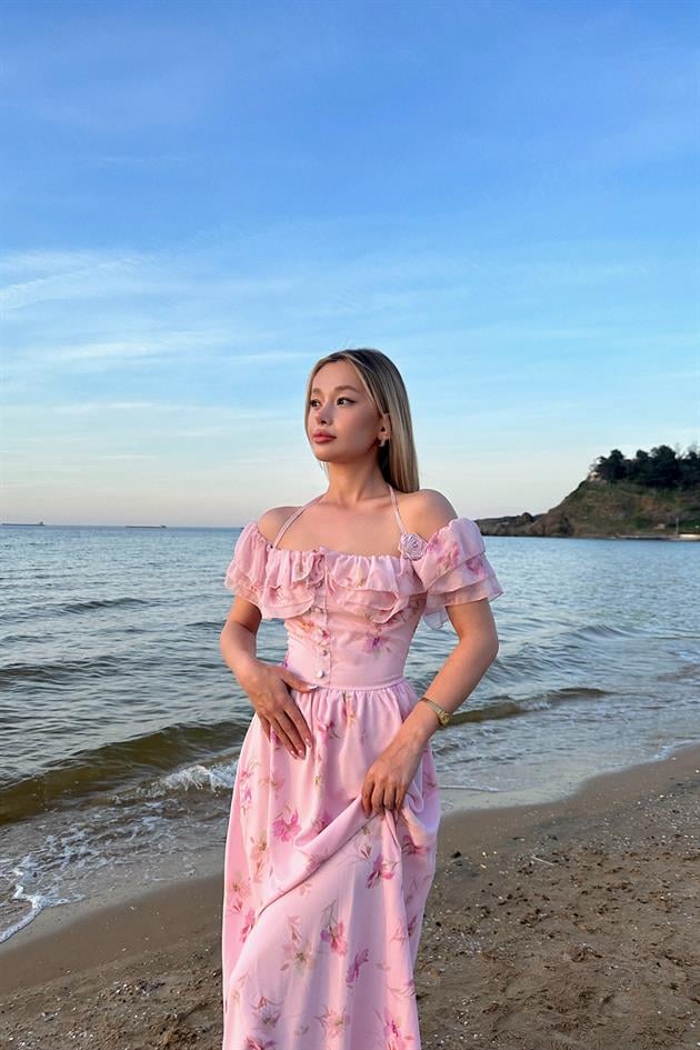 Rose Elbise Pembe