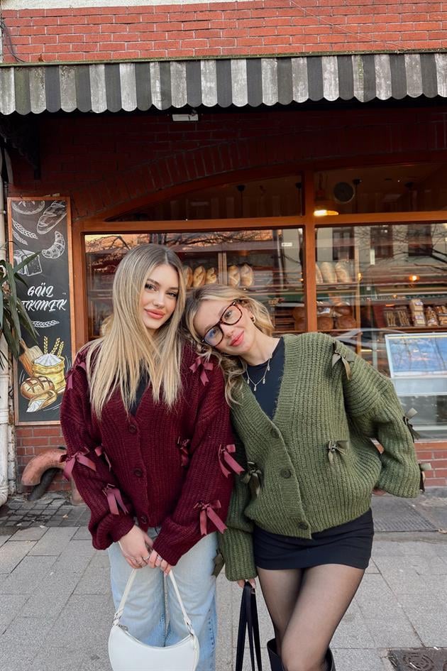 Fiyonklu Pretty Hırka Haki