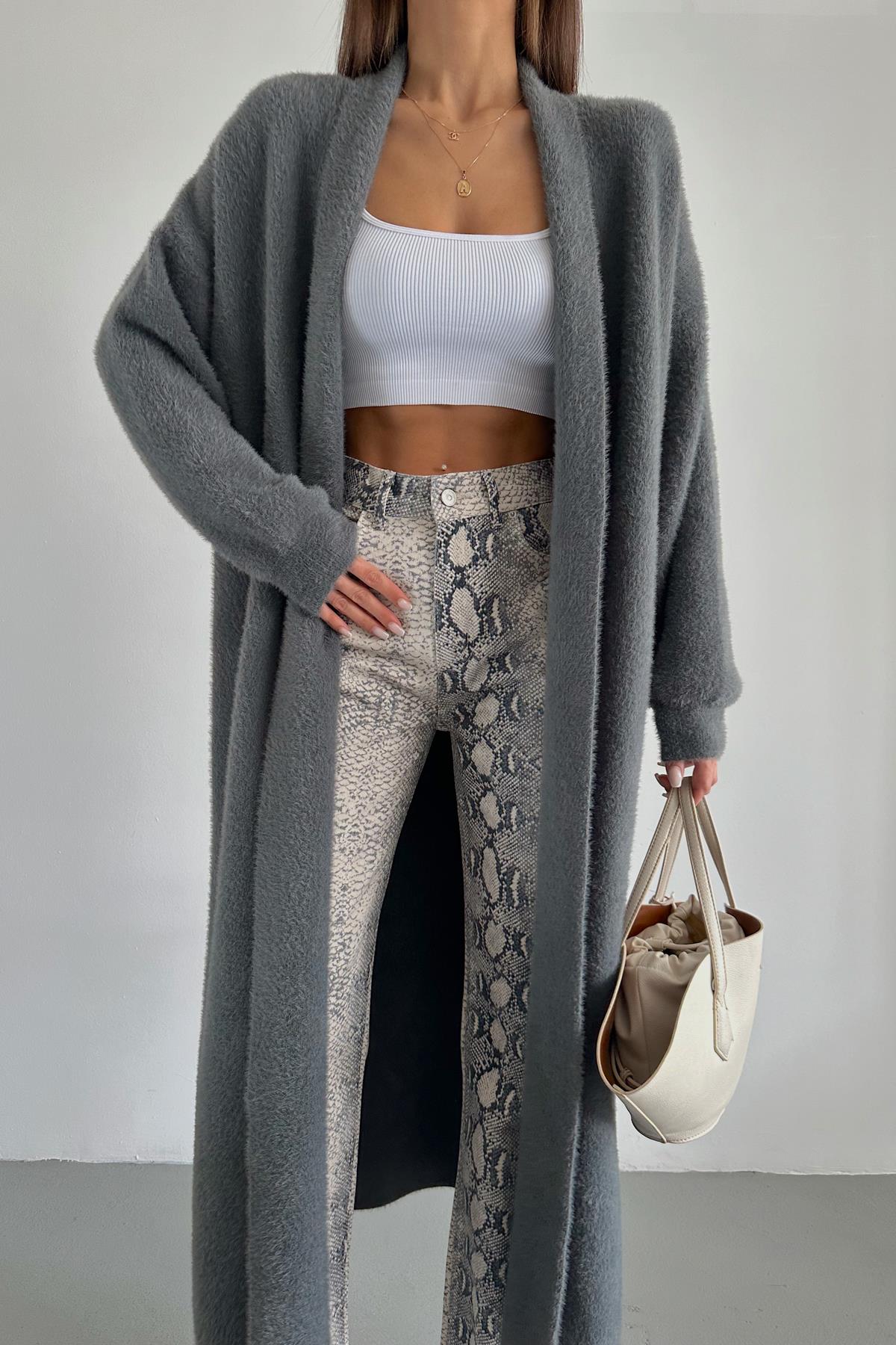 Yumoş Uzun Hırka Antrasit