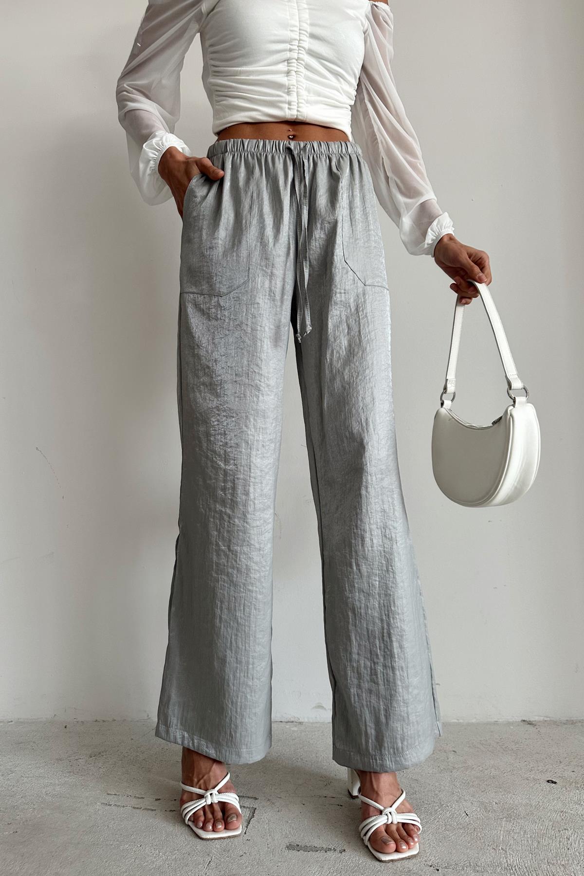 Shine Cepli Pantolon Gri