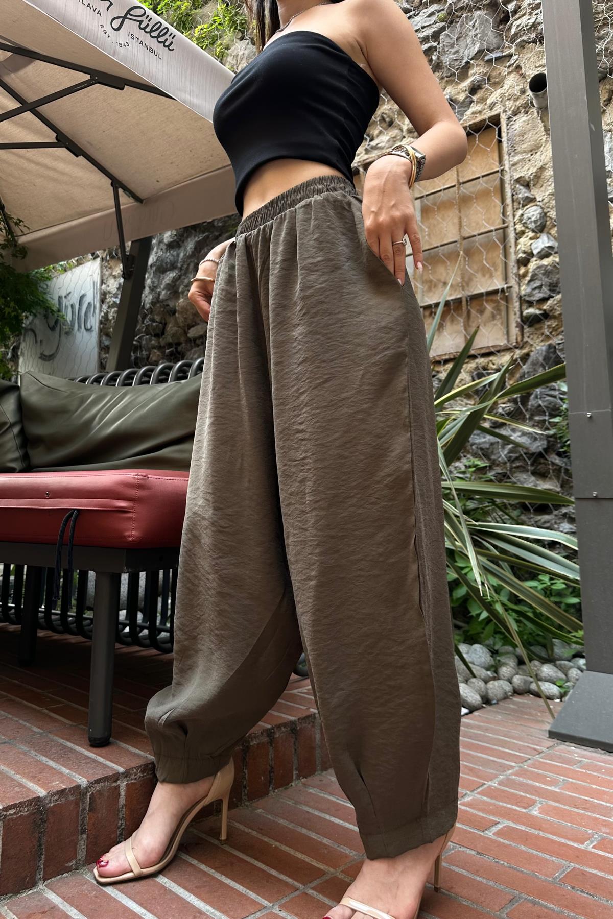 Tensel Şalvar Pantolon Haki