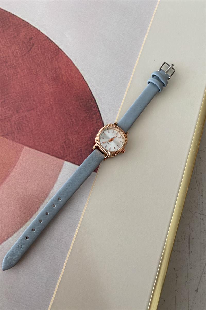 Vintage Deri Kordon Carmen Saat Gri