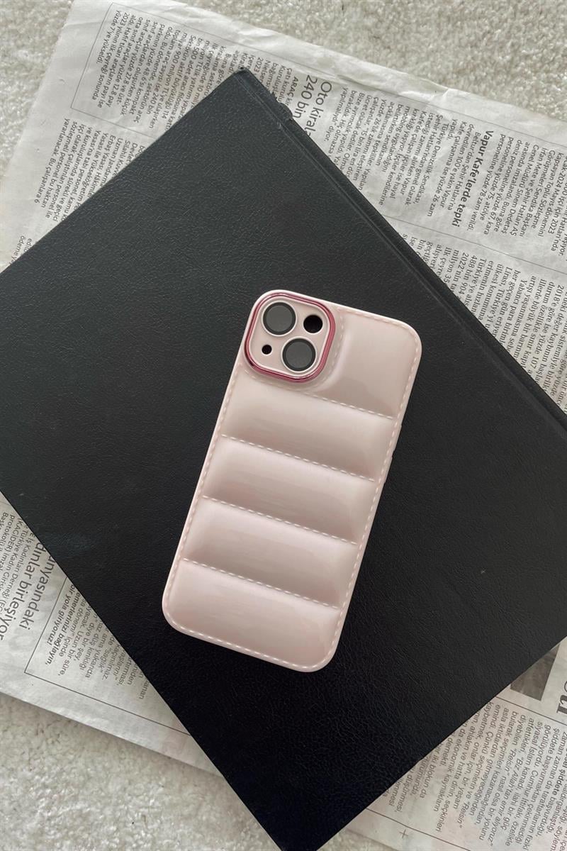 Basic Şişme Telefon Kılıfı iPhone 14 Pudra