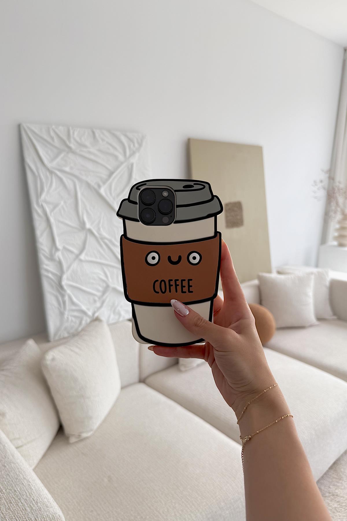 Coffee Telefon Kılıfı Beyaz