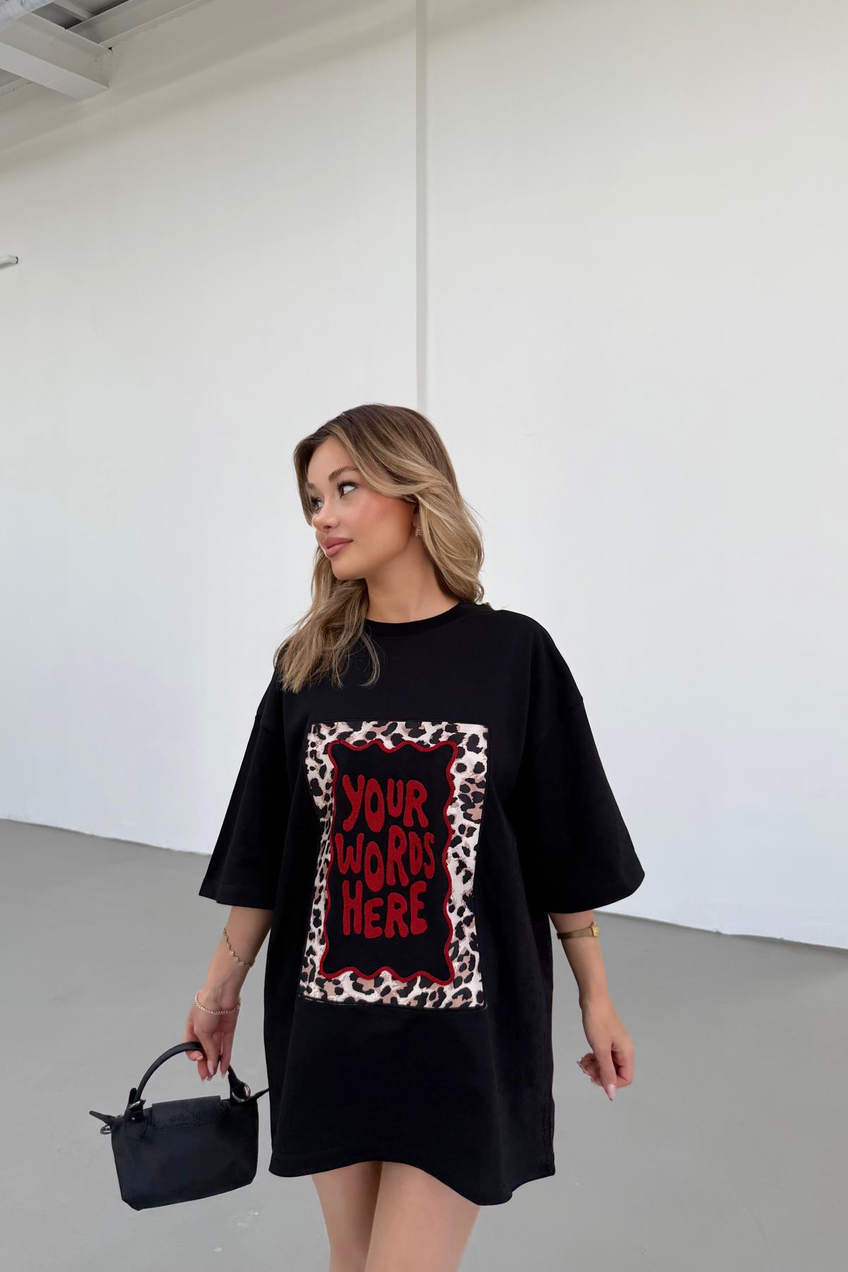 Your Words Here Tshirt Siyah