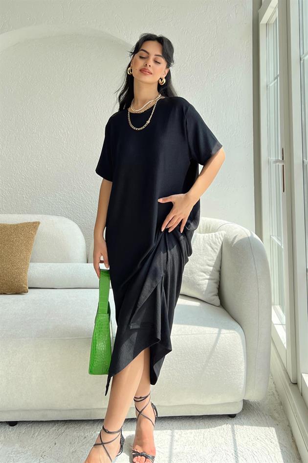 Basic Fitilli Midi Elbise - My Love Butik | Modadaki Göz Alıcı Şıklık