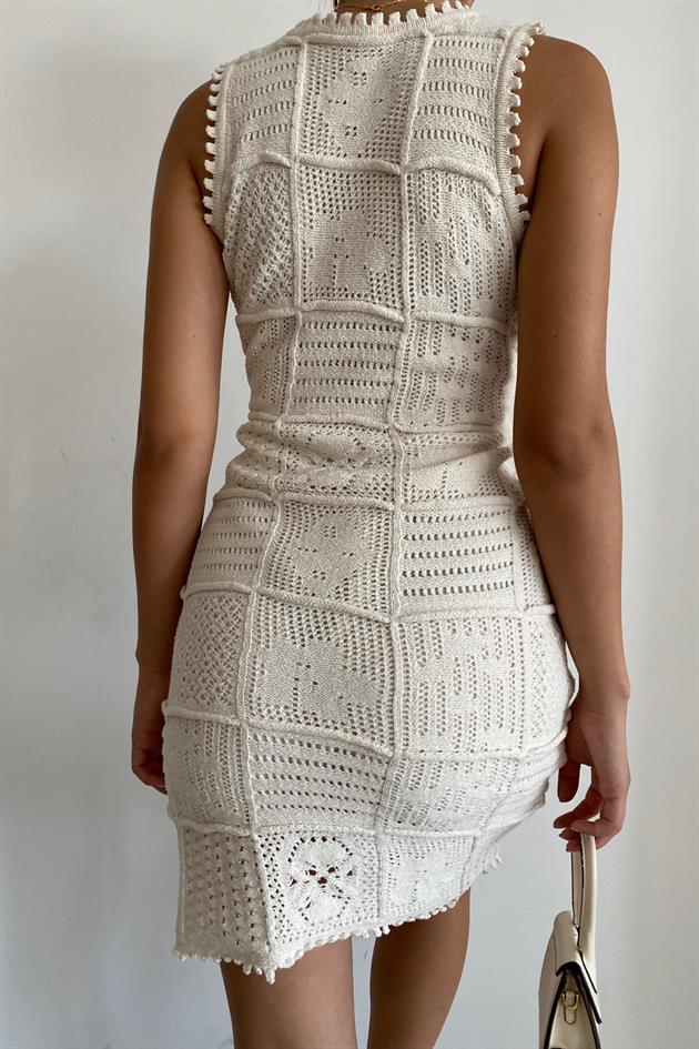 Kroşe Örgü Mini Elbise - My Love Butik | Modadaki Göz Alıcı Şıklık