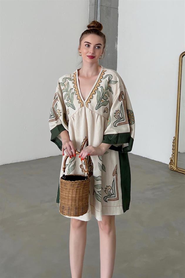Nakışlı Kimono Kol Tasarım - My Love Butik | Modadaki Göz Alıcı Şıklık