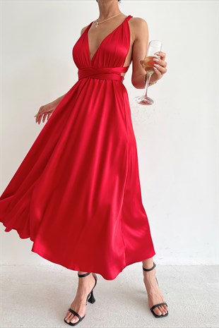 Marlyn Elbise Kırmızı