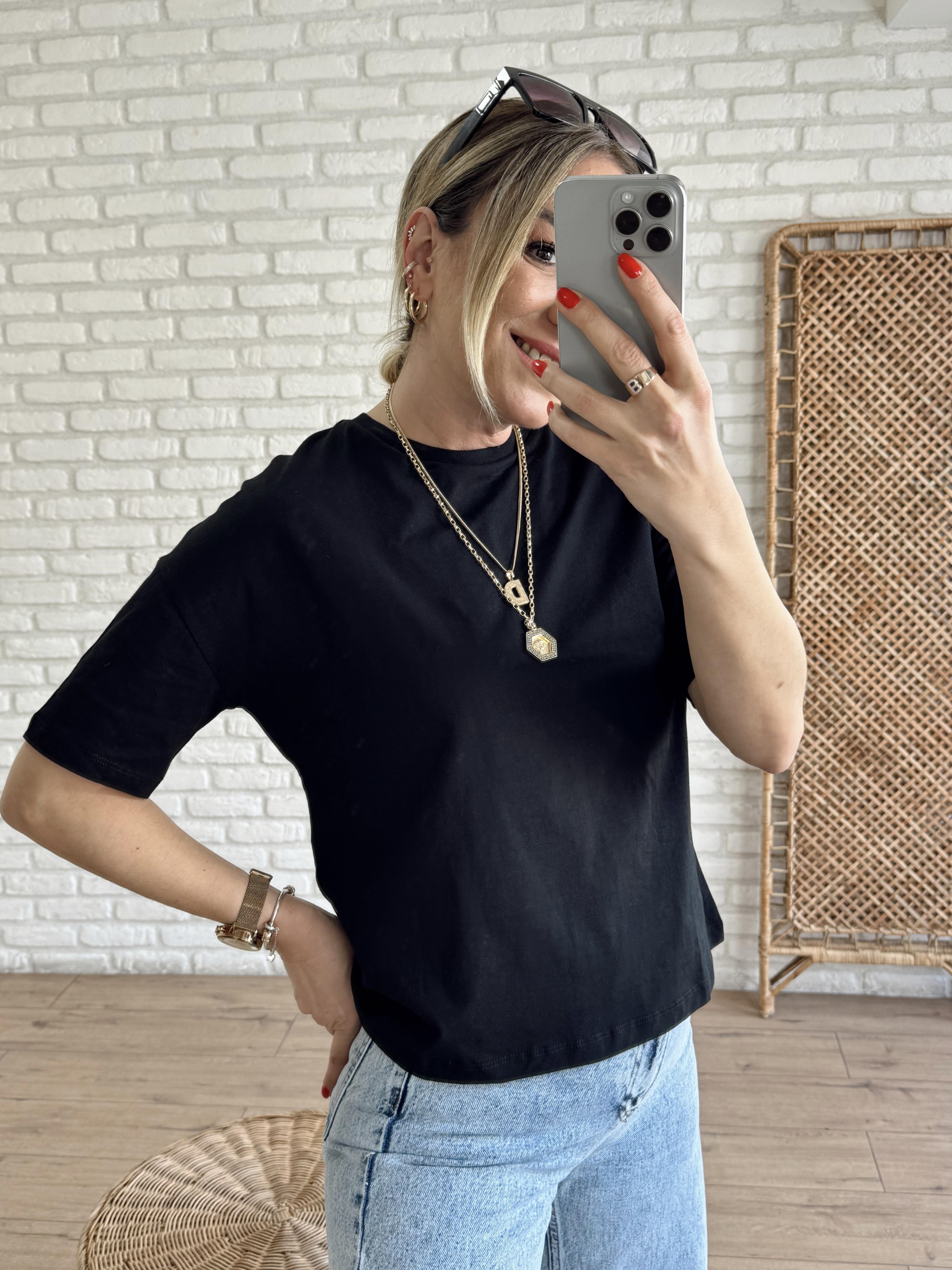 Basic Casual Tshirt SİYAH