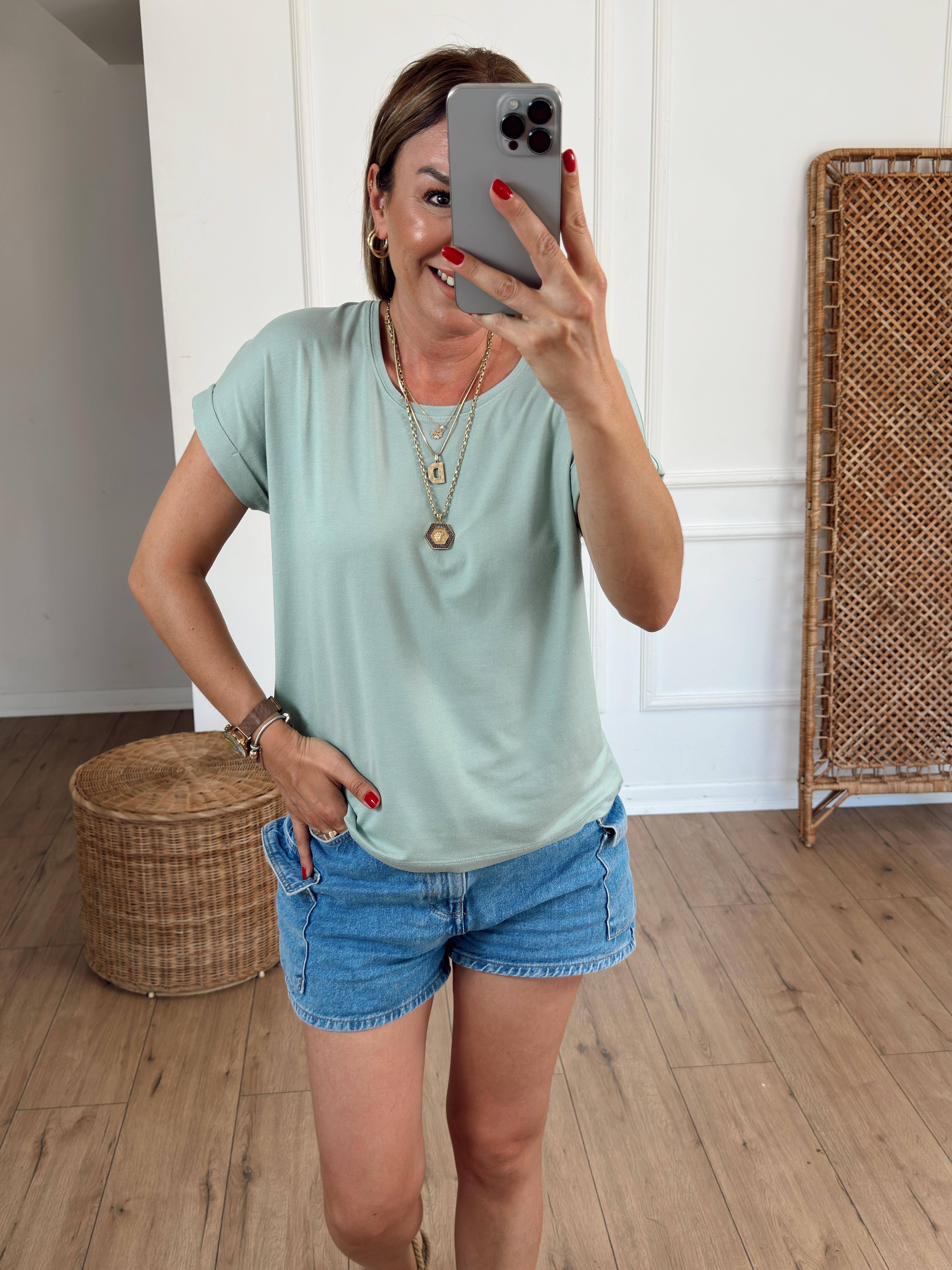Bisiklet Yaka Kolsuz Tshirt MİNT