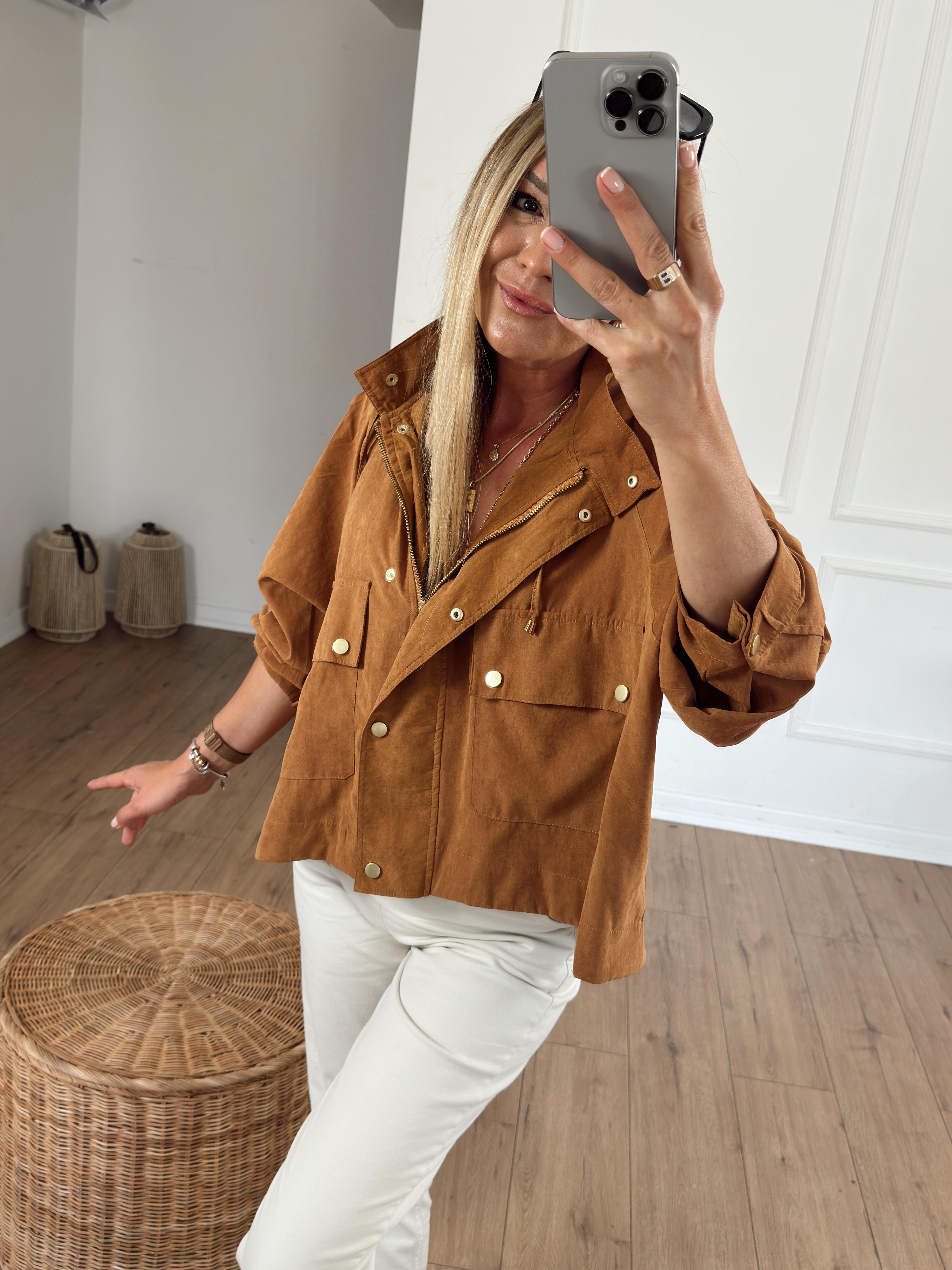 Bomber Kapüşonlu Trençkot TABA