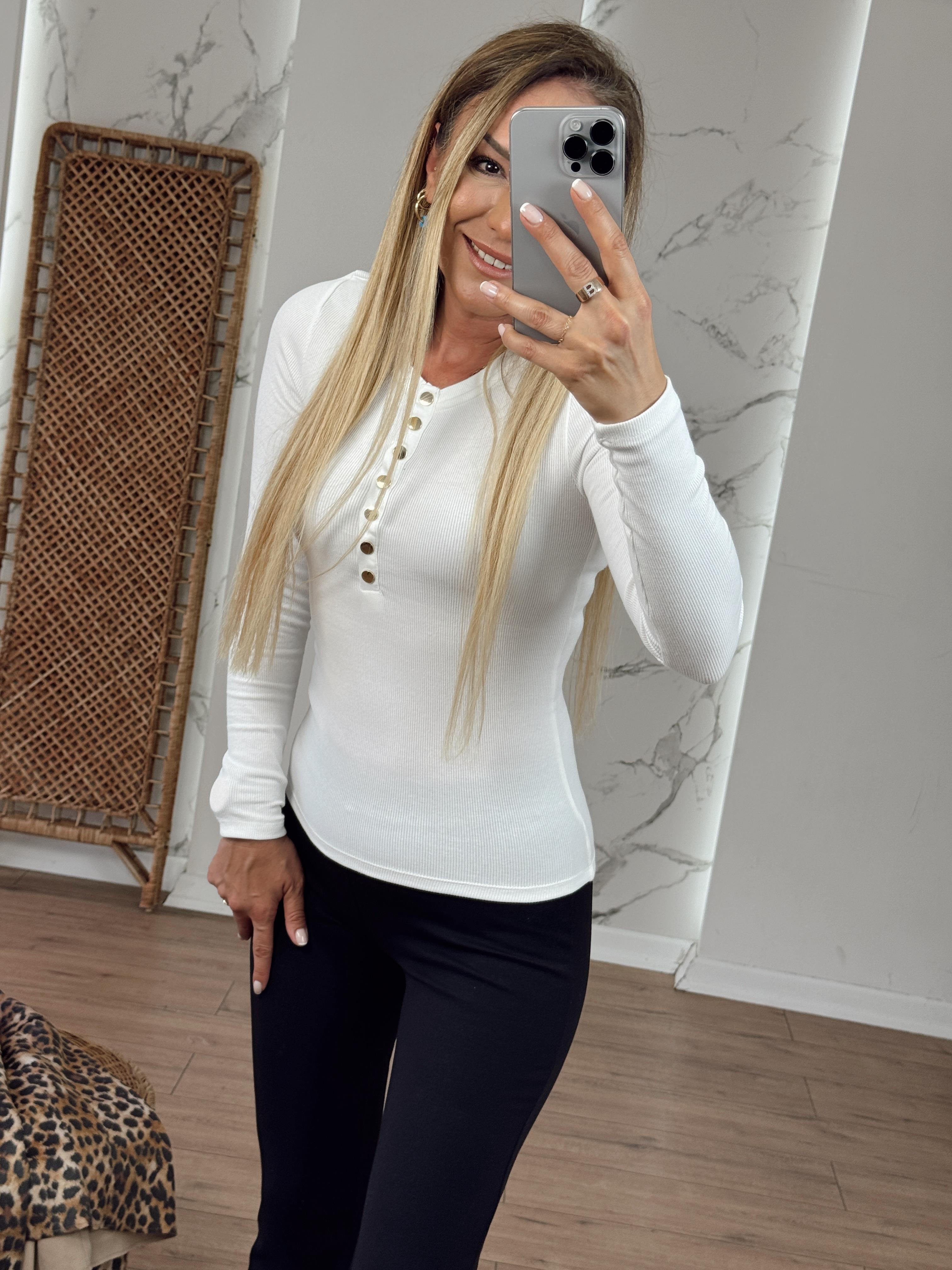 Fitilli Çıtçıt Detaylı Uzun Kollu Body EKRU