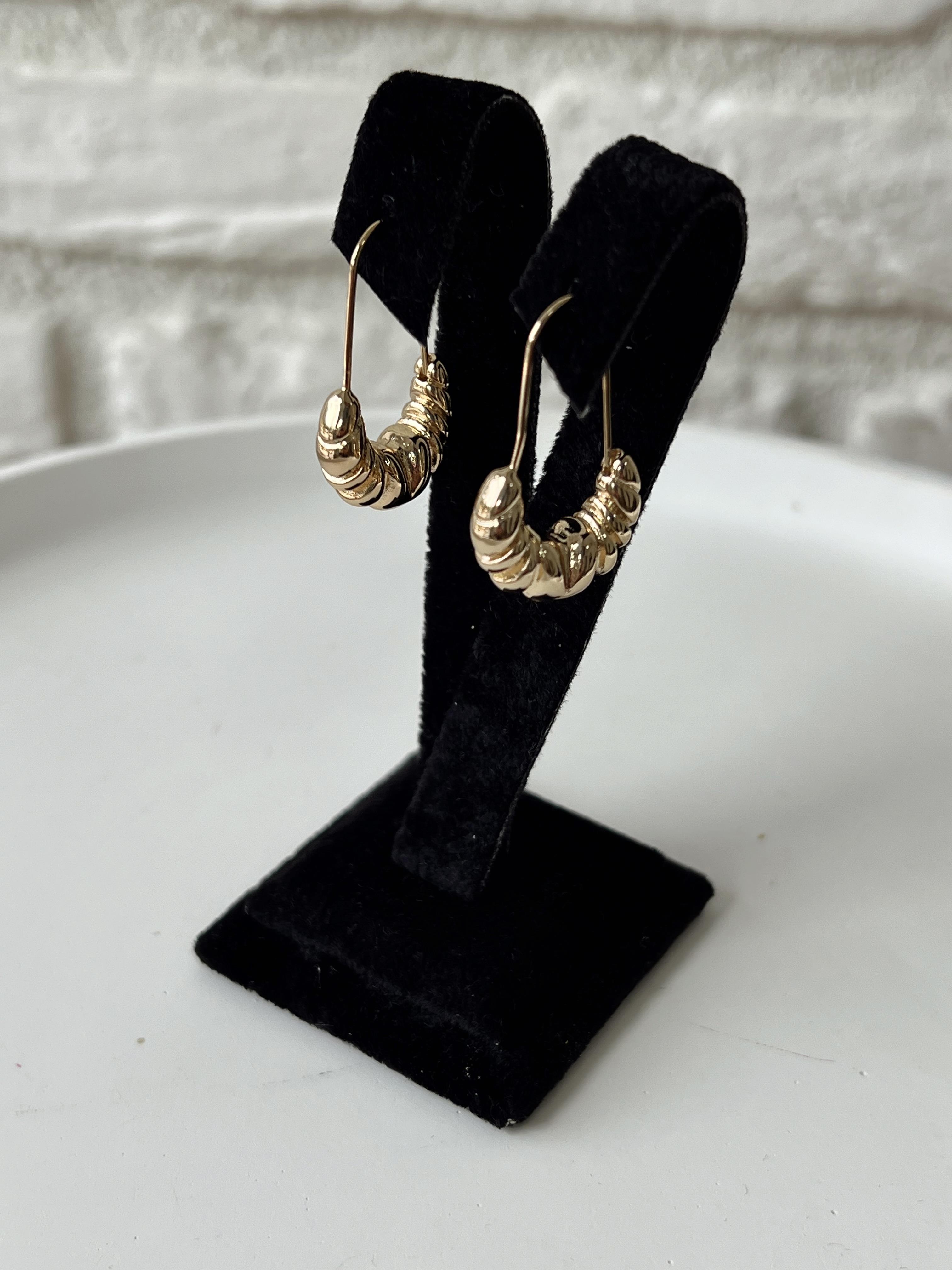 Mini Midye Tasarım Küpe GOLD
