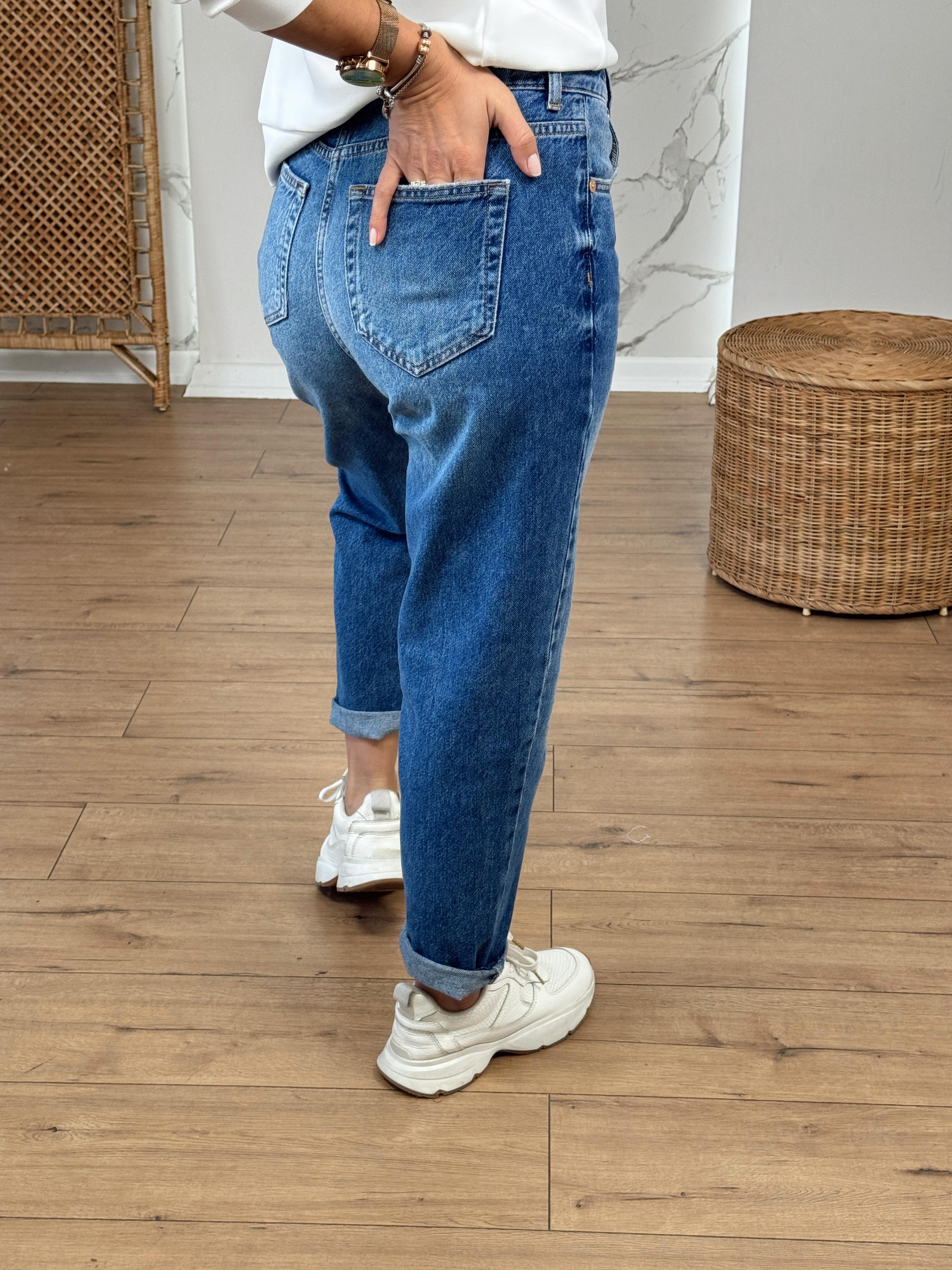 Mom Fit Jean MAVİ