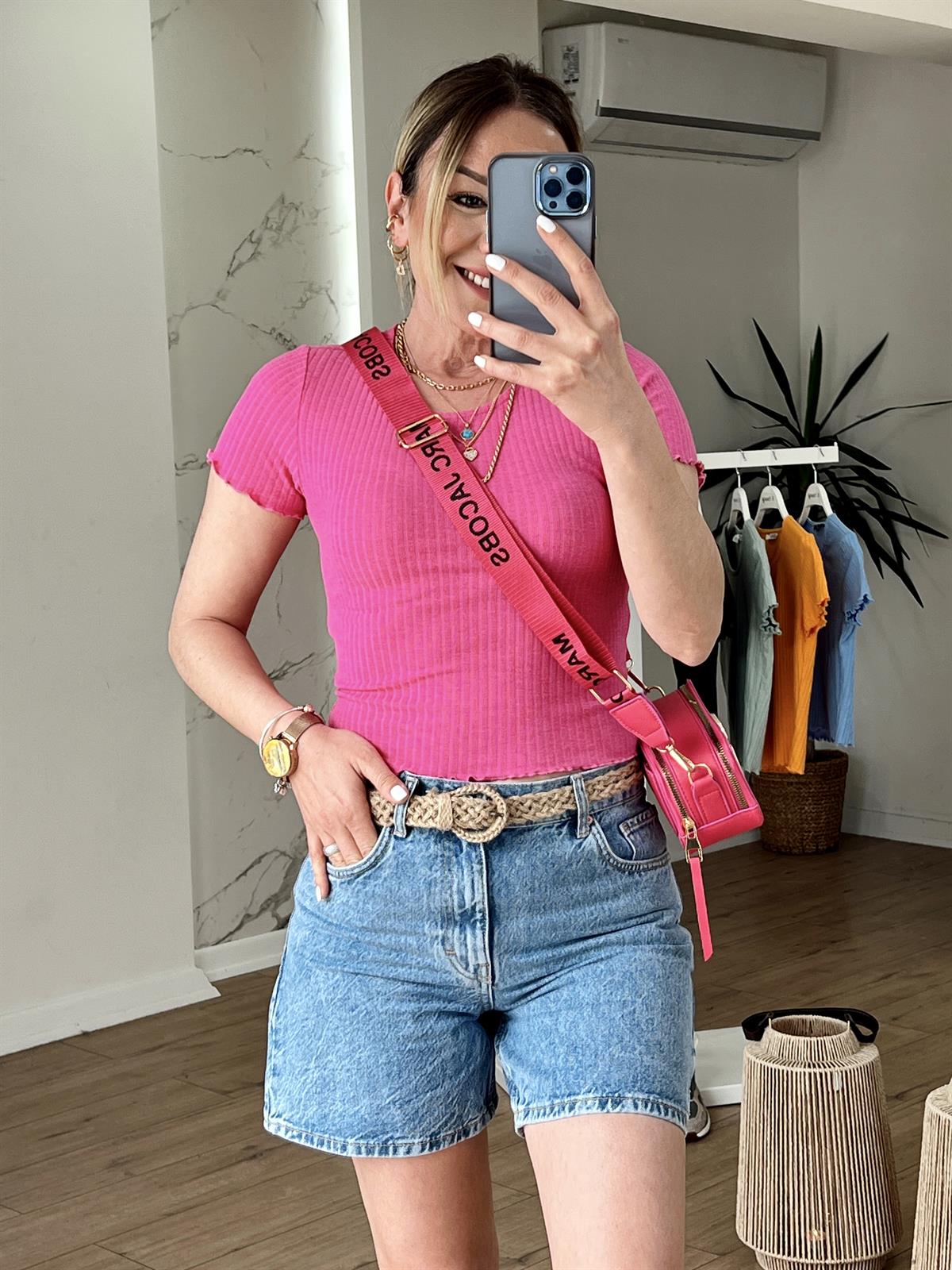 Orj Marka Fitilli Kaşkorse Body FUSYA