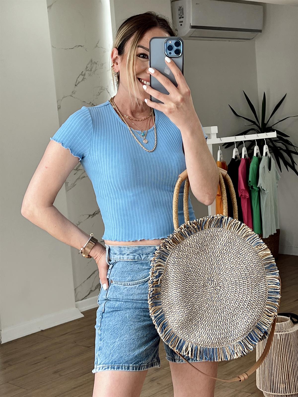 Orj Marka Fitilli Kaşkorse Body MAVİ