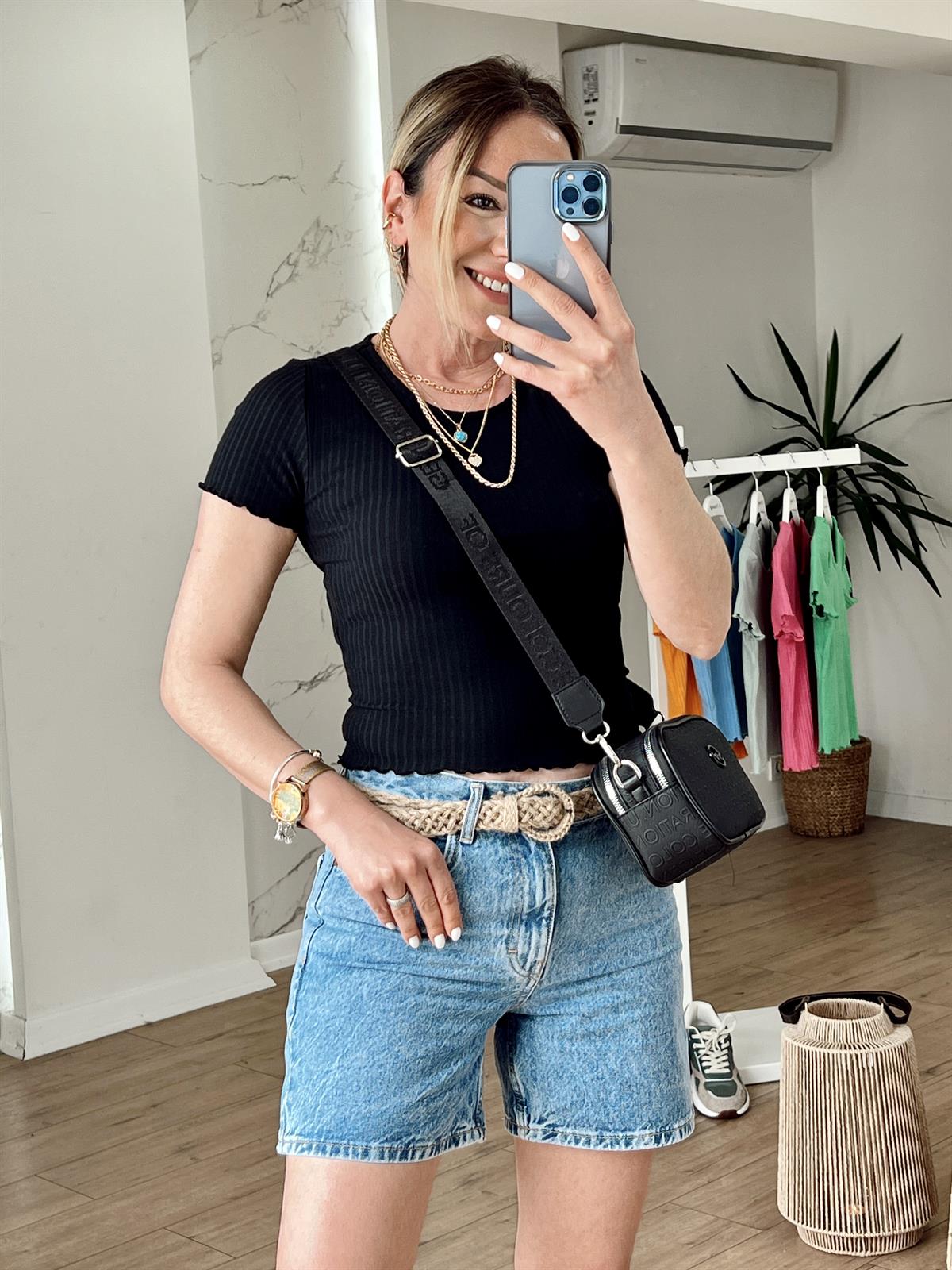 Orj Marka Fitilli Kaşkorse Body SİYAH