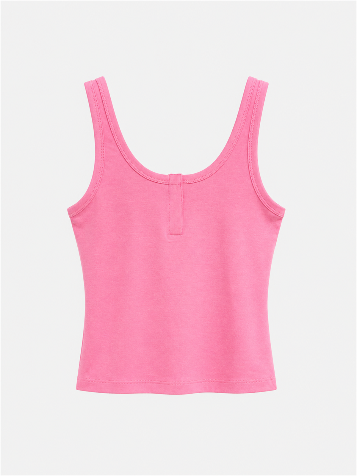 Askılı Çıtçıtlı Crop KOYU PEMBE