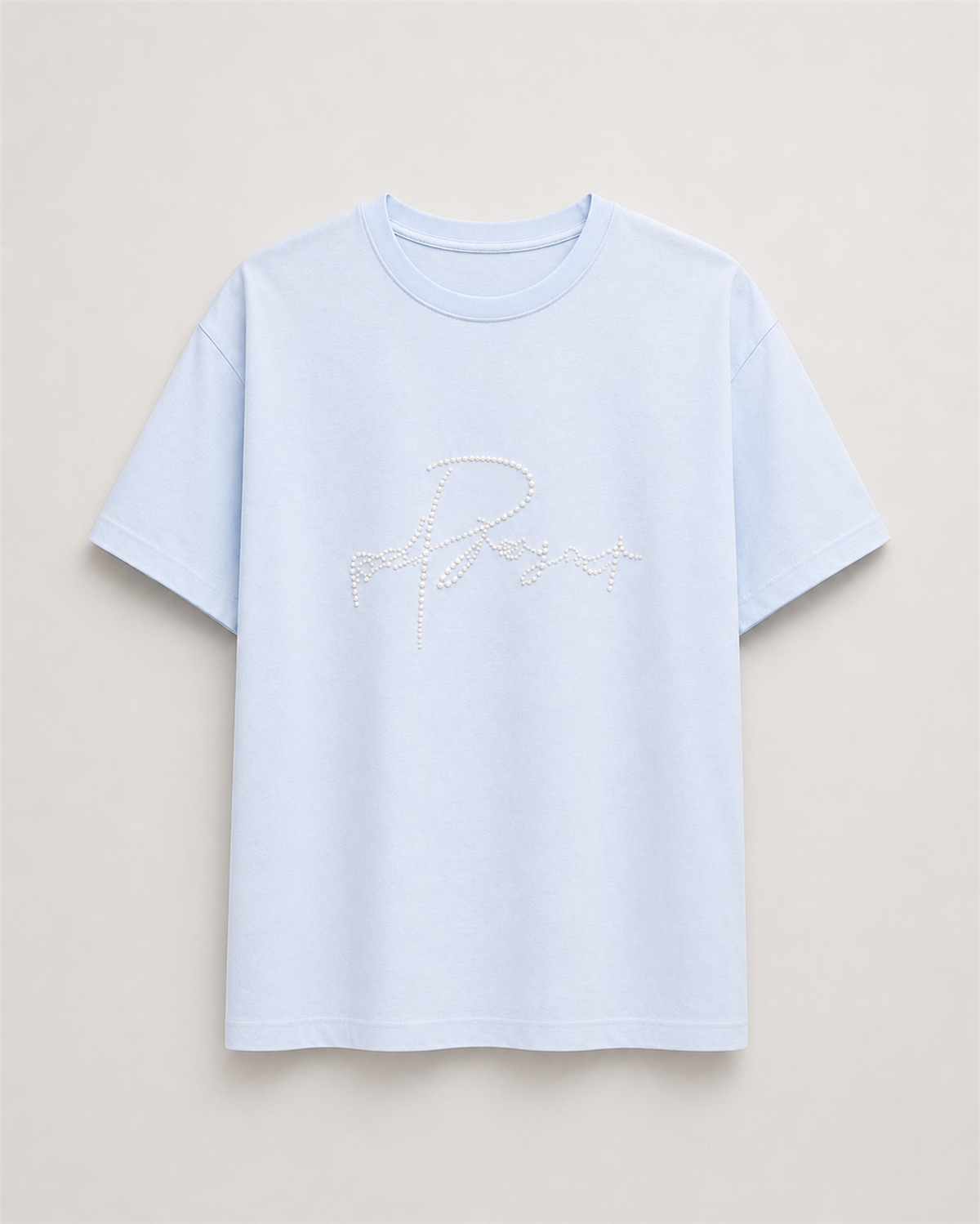 İnci Taşlı Tshirt BEYAZ
