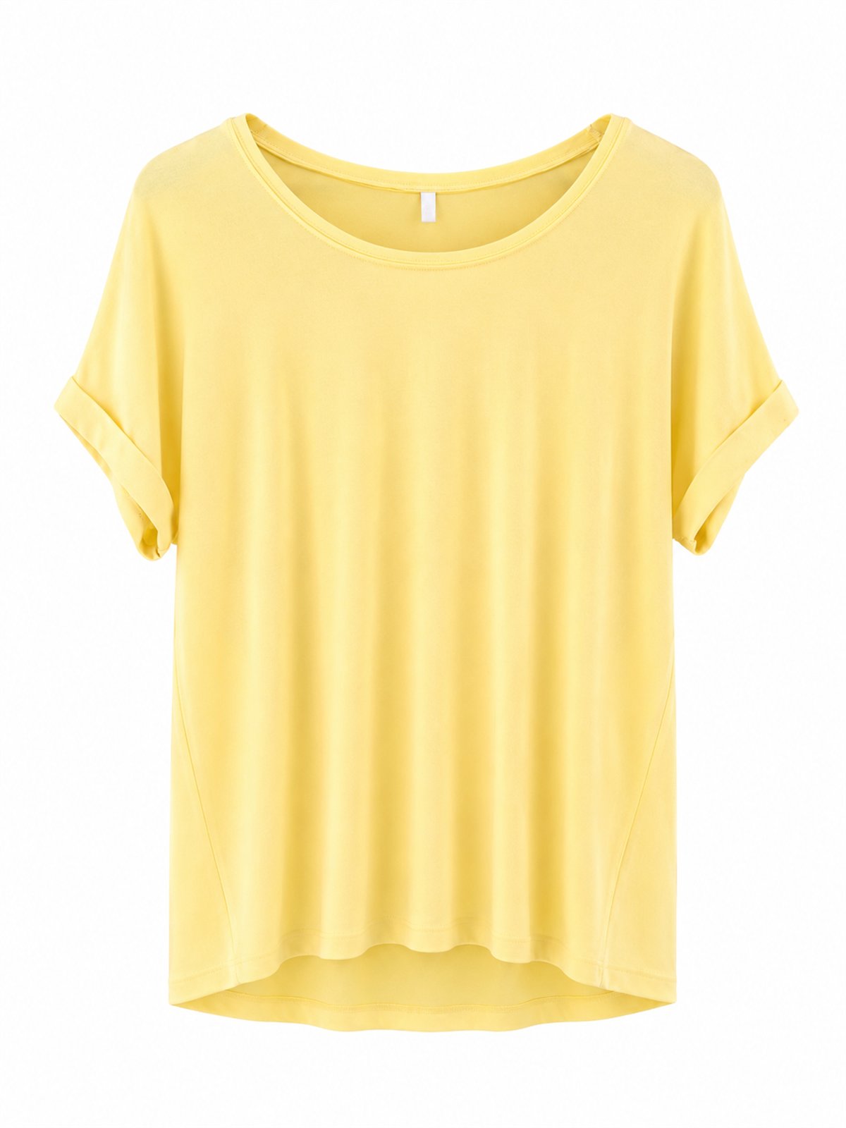 Kolsuz Bisiklet Yaka Tshirt SARI
