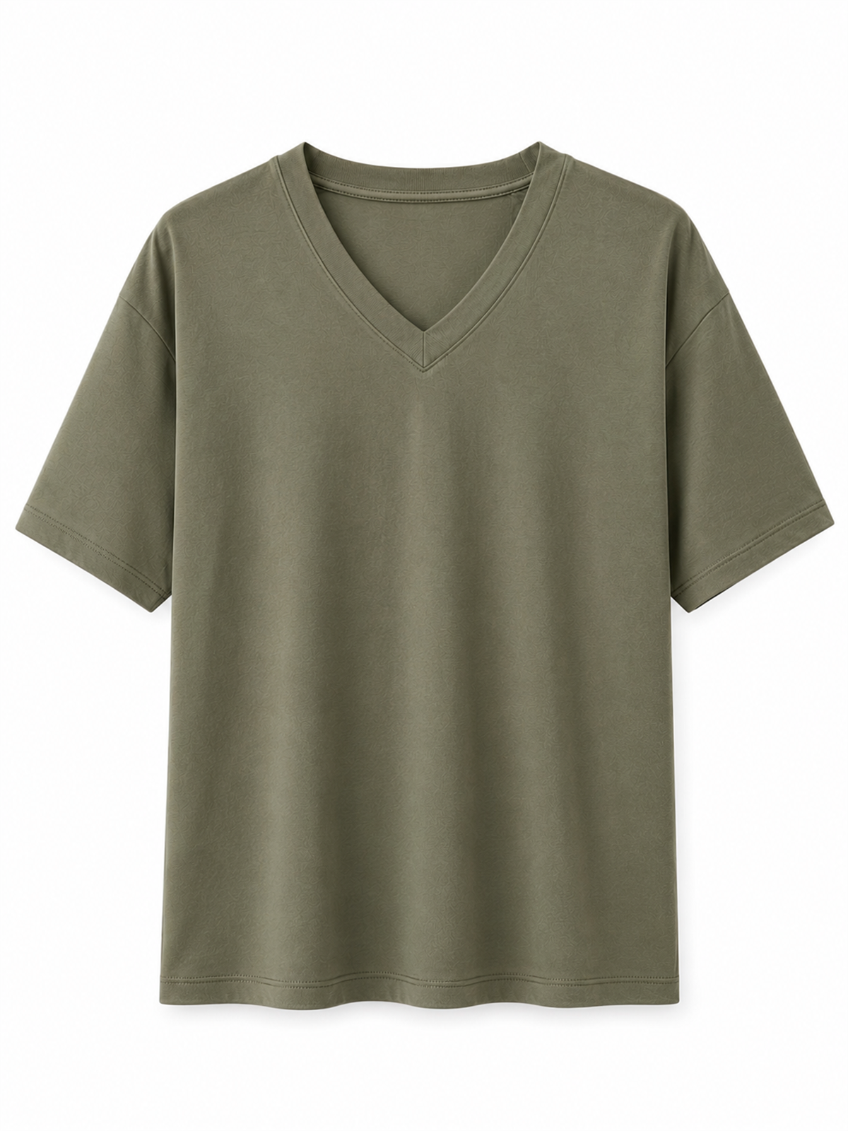 V Yaka Tshirt HAKİ