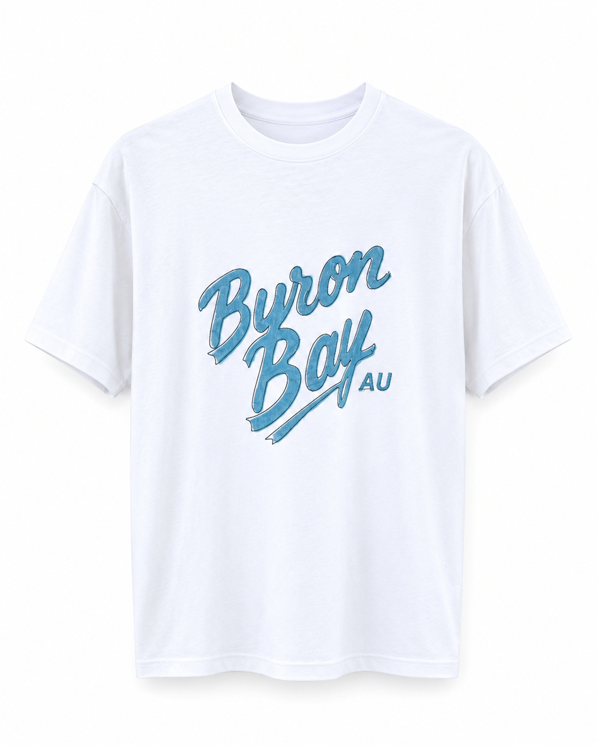 Yazılı Nakışlı Tshirt BEYAZ