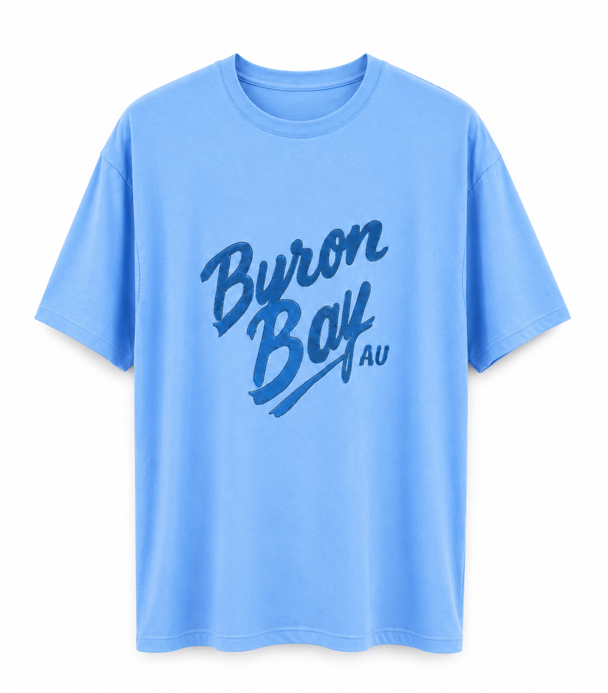 Yazılı Nakışlı Tshirt MAVİ