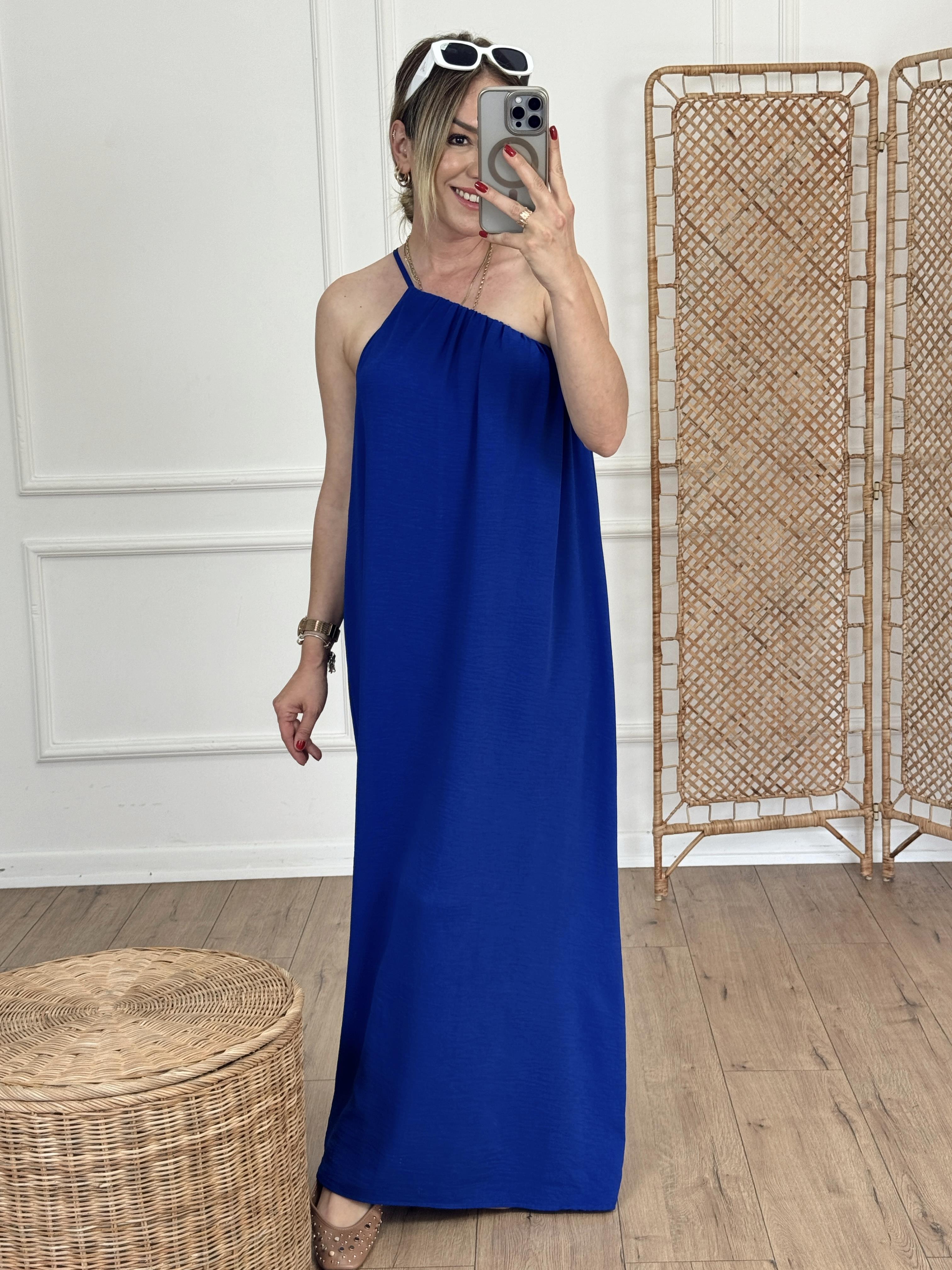 Askılı Tek Omuz Elbise SAKS