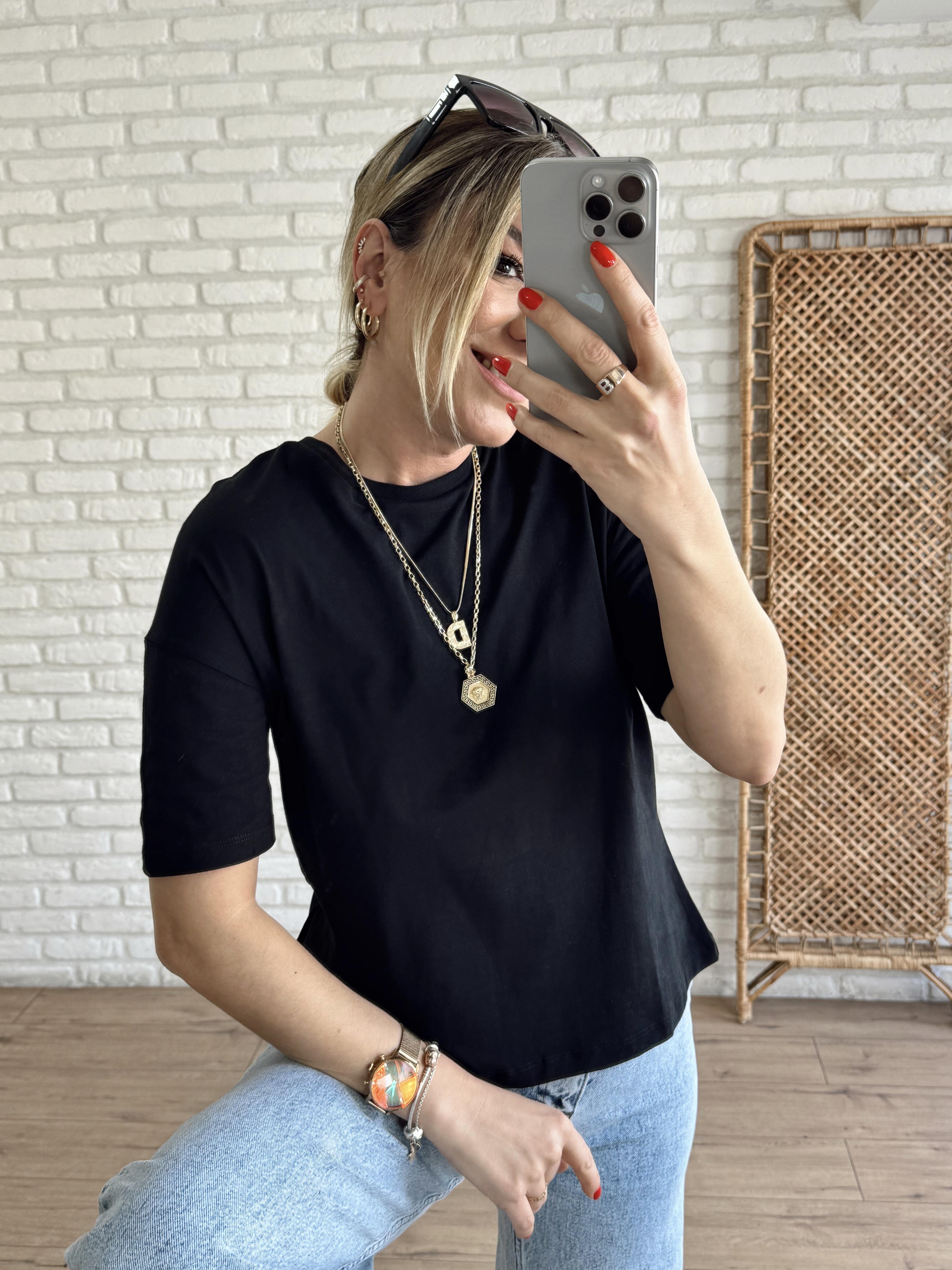 Basic Casual Tshirt SİYAH