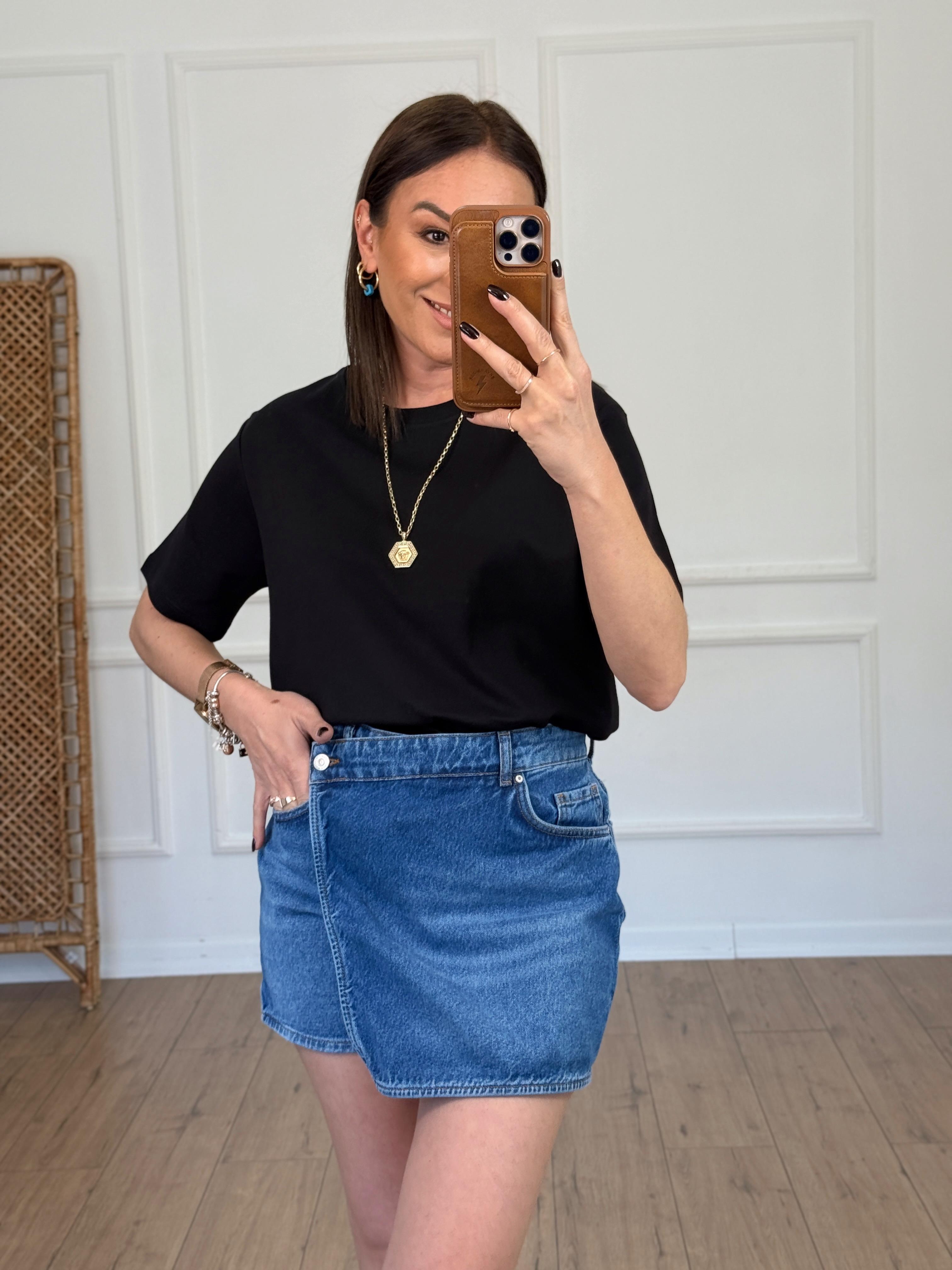 Basic Yuvarlak Yaka Tshirt SİYAH