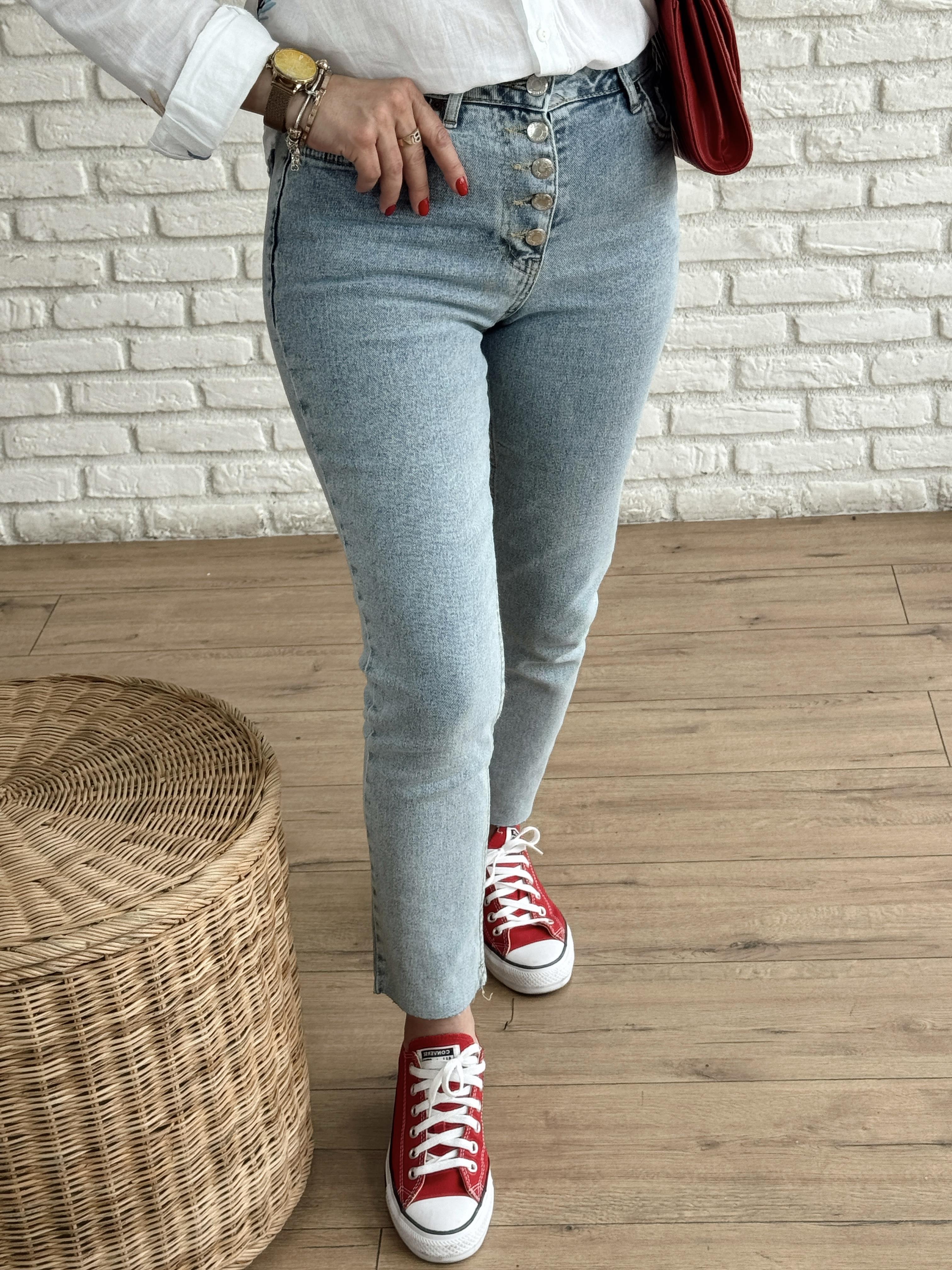 Beş Düğmeli Boyfit Jean KAR YIKAMA