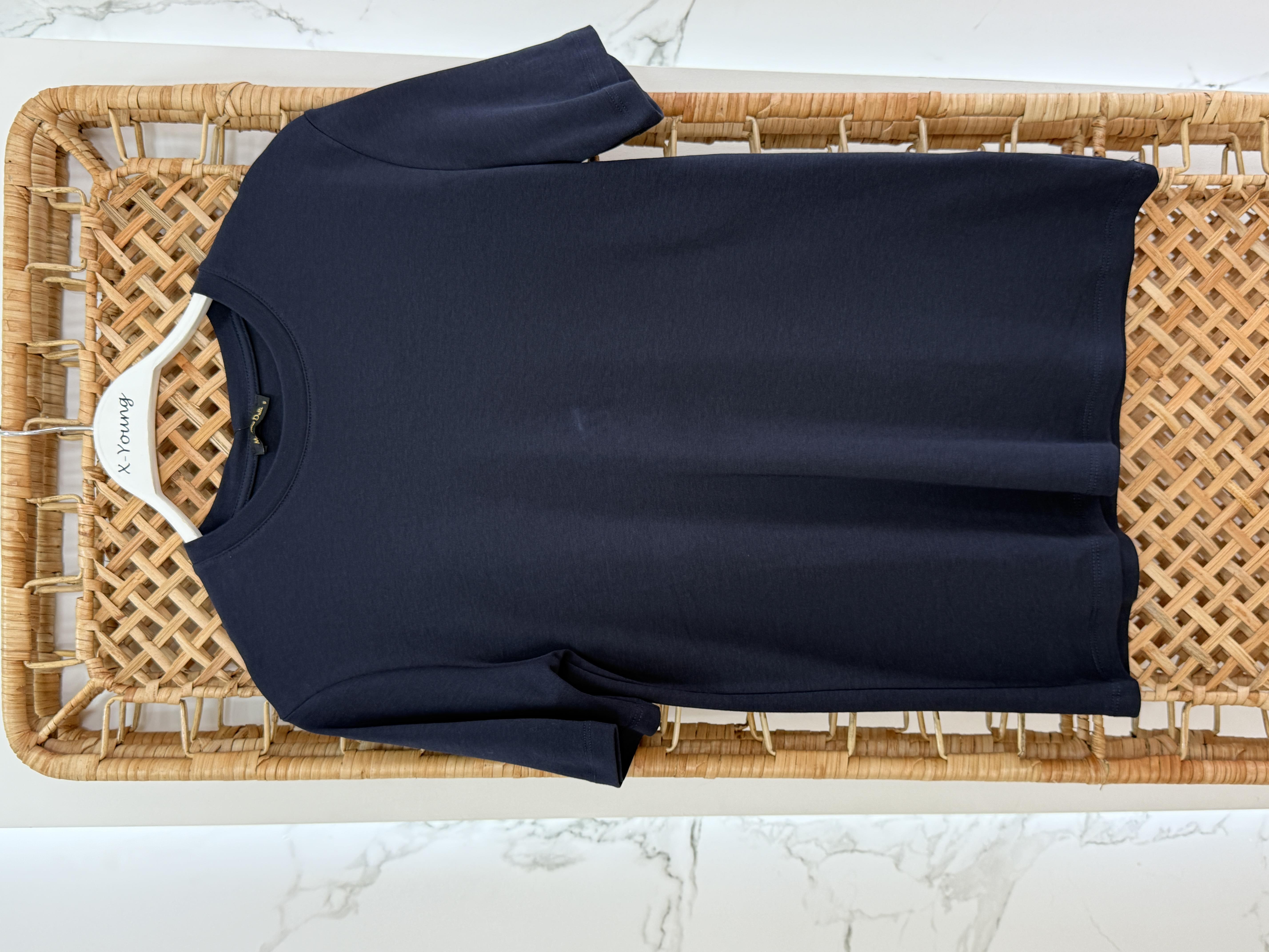 Basic Crew Neck T-Shirt Navy Blue