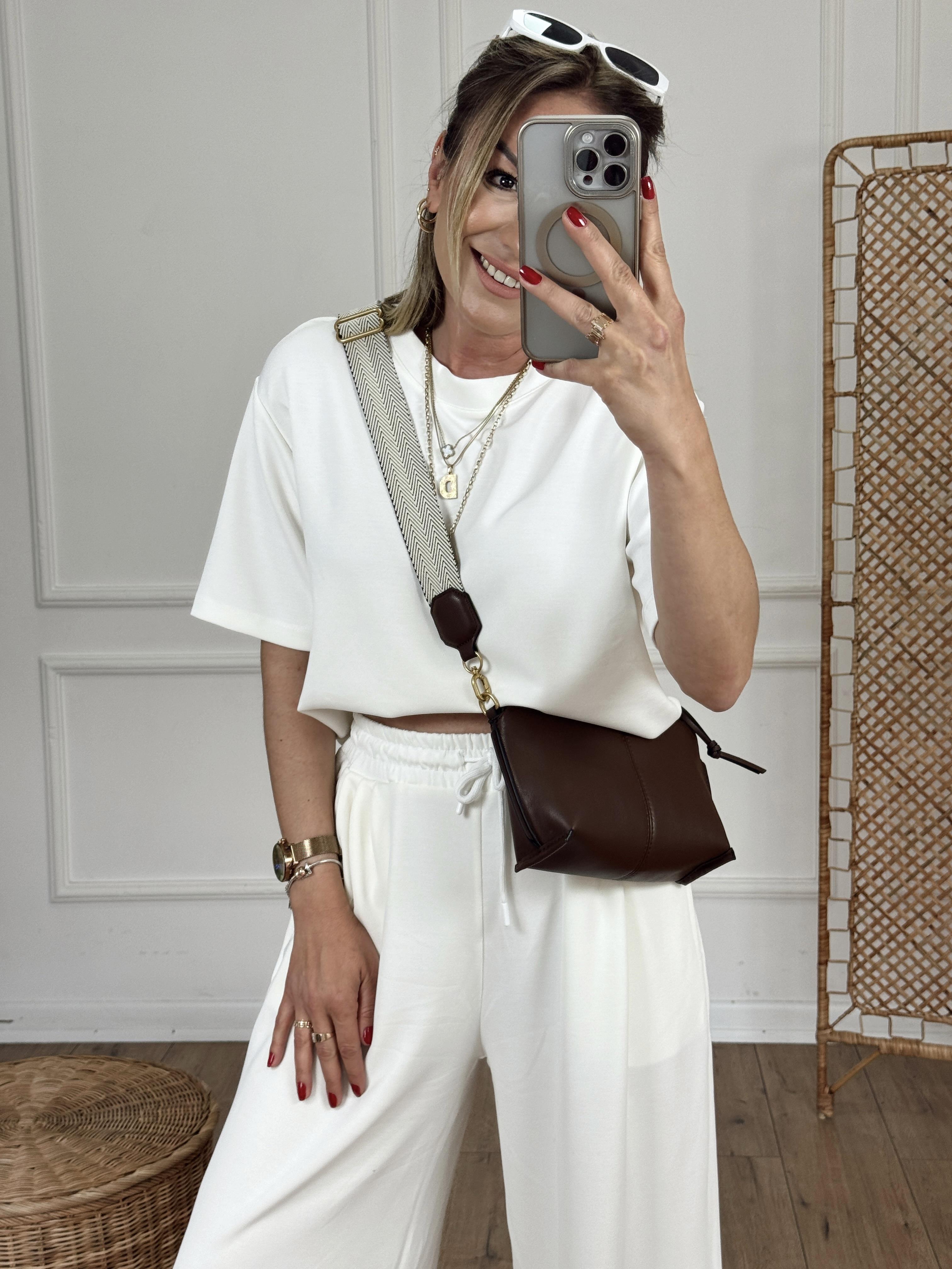 Bol Paça Modal Eşofman Takım EKRU