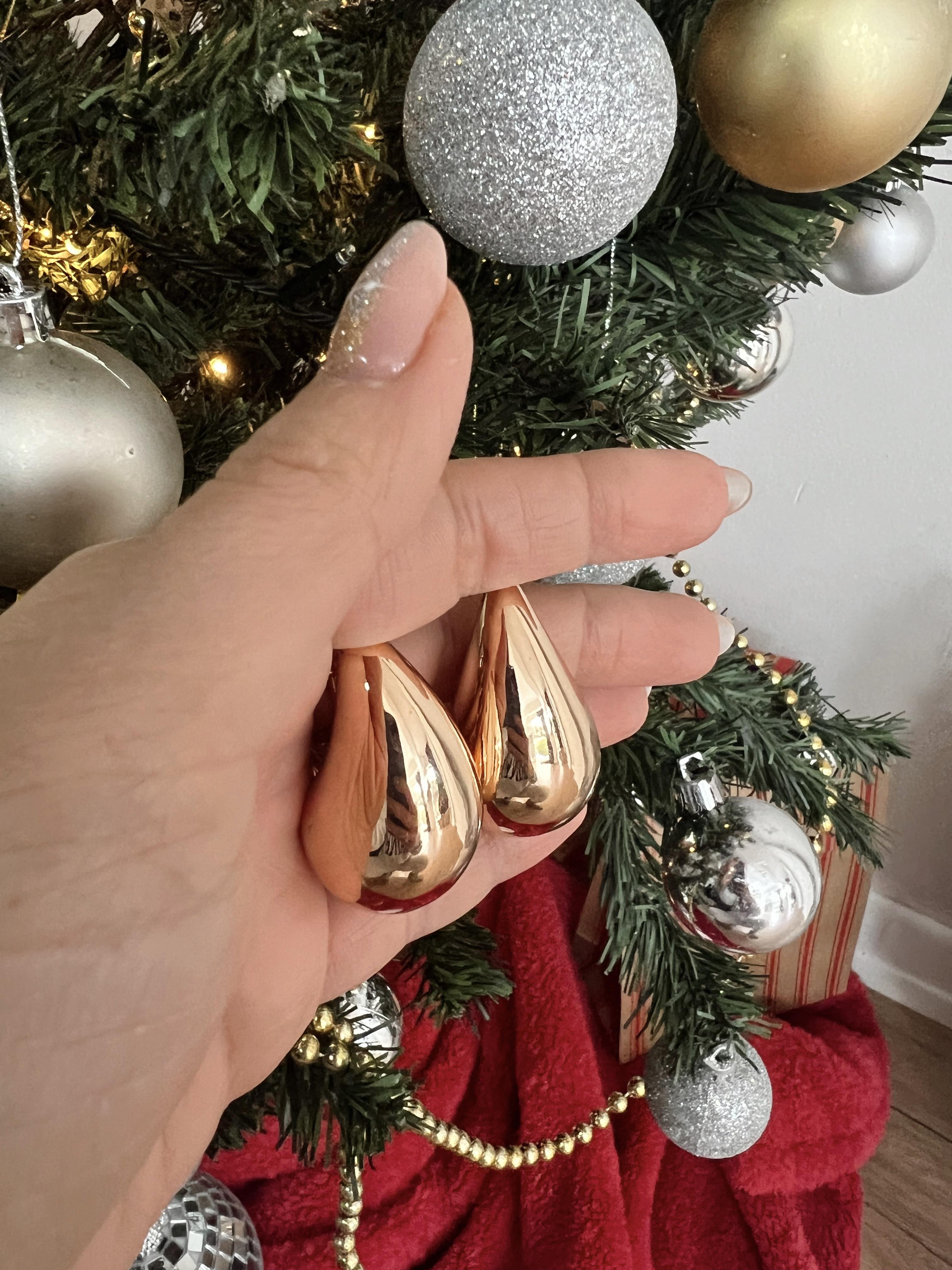 Büyük Damla Küpe ROSE