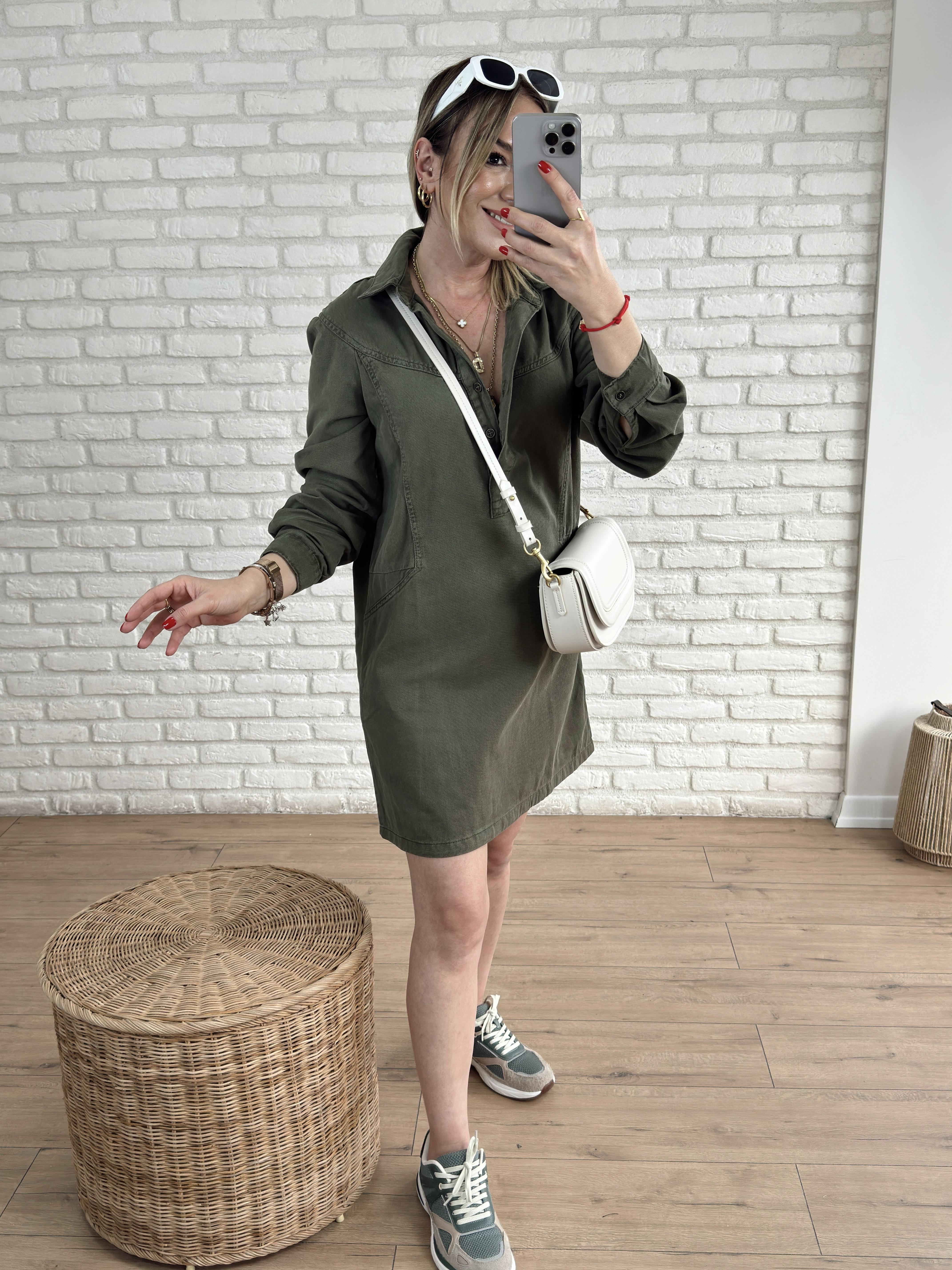 Ceket Jean Elbise HAKİ