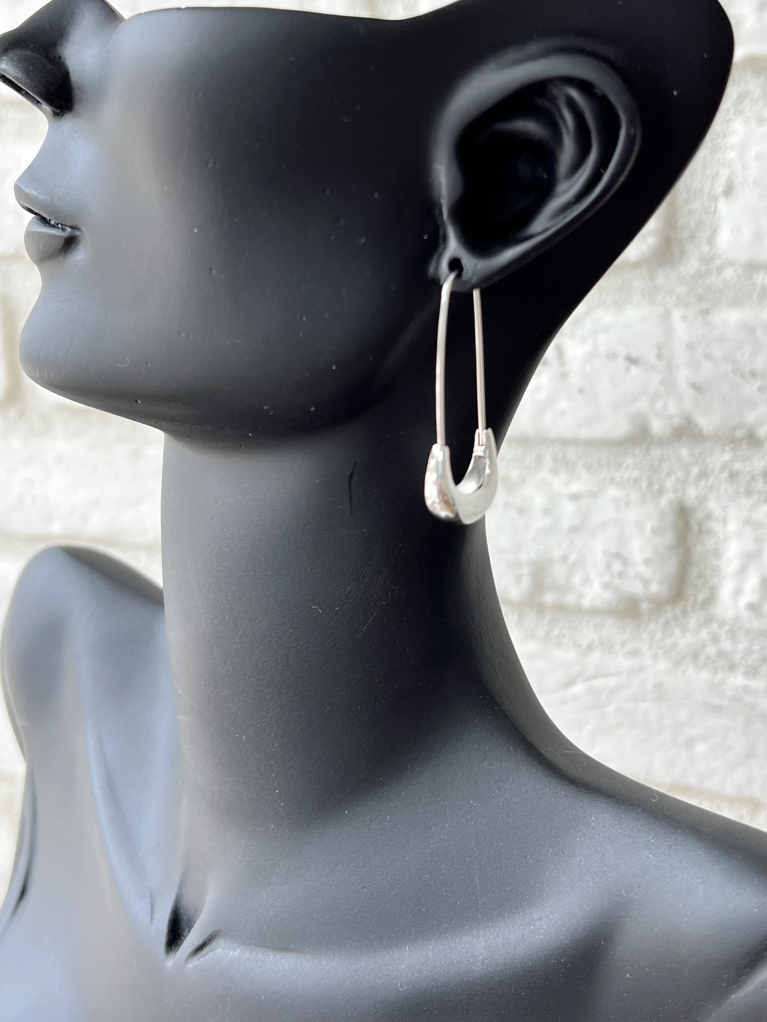 Çengel Model Tasarım Küpe SİLVER