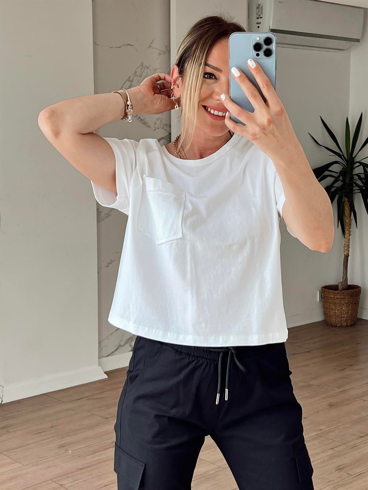 Cepli Basic Tshirt BEYAZ