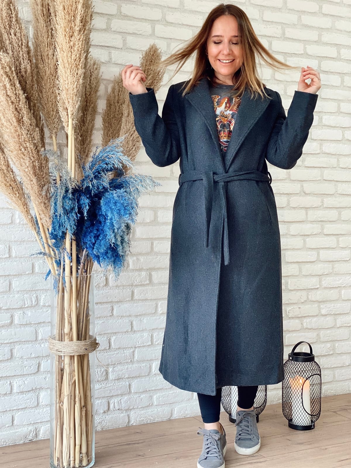 Kaşe Kaban Antrasit