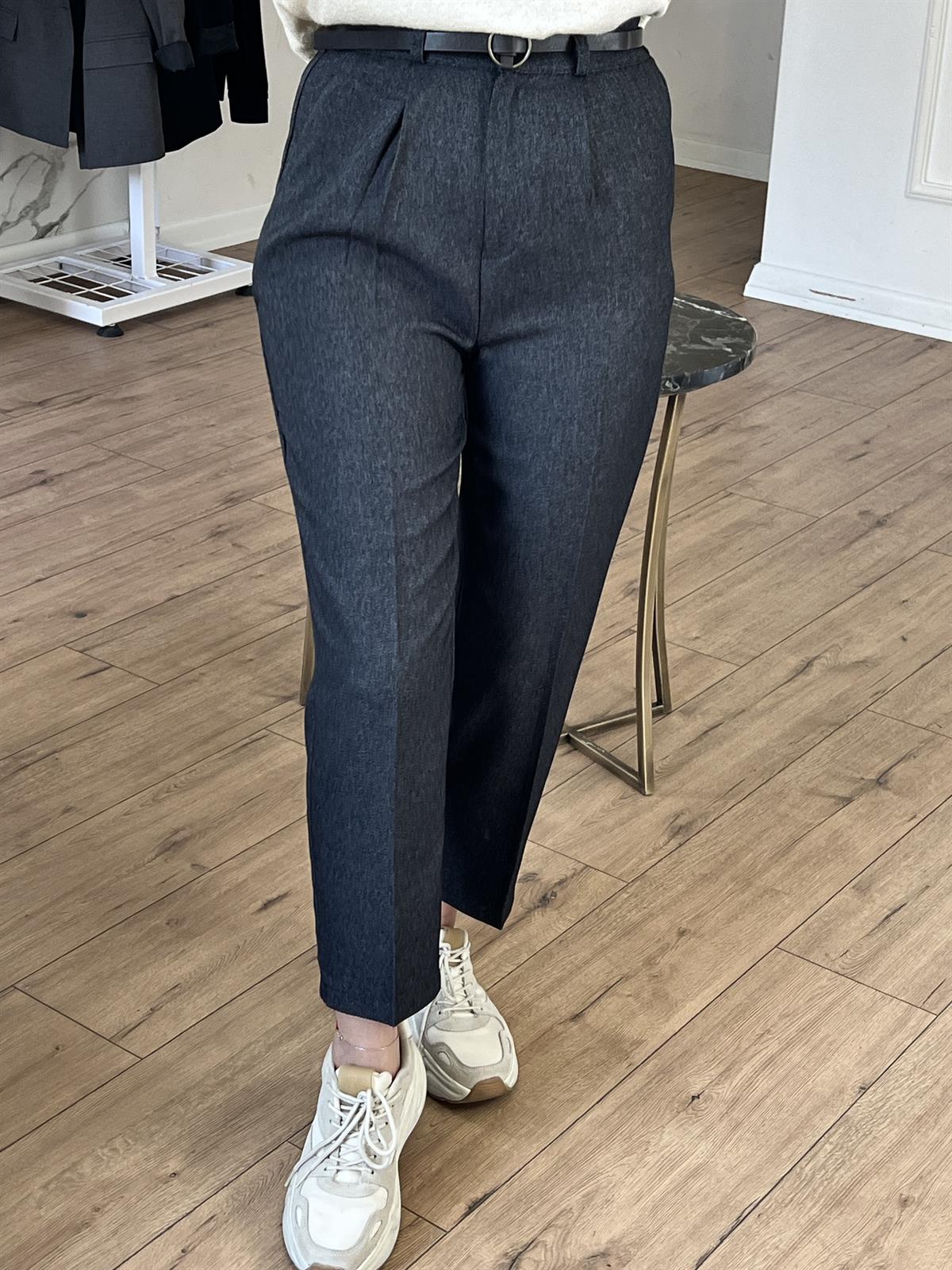 Kemerli Havuç Pantolon ANTRESİT